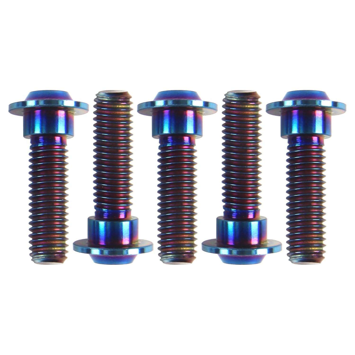 Arashi Front Brake Disc Rotor Mounting Bolts for Kawasaki Ninja 250R 250 R EX250 2008-2012 Titanium Tapered Torx Screws M8x30 Blue 6 Pcs