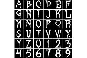 Halloween Letter and Number Stencils Templates