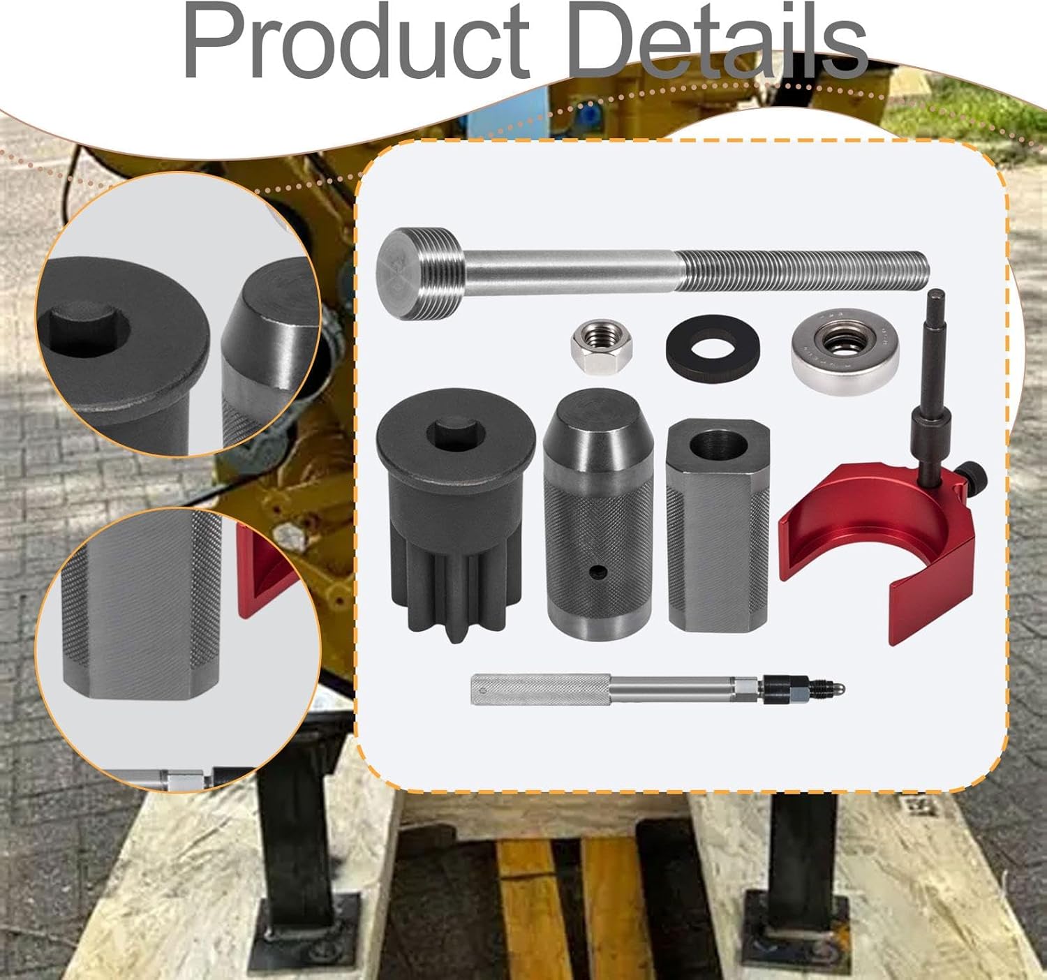 Shiwaki 9個セット インジェクタースリーブカップリムーバー 取り外しツール 分解インストーラーツール 3406E、C-15、