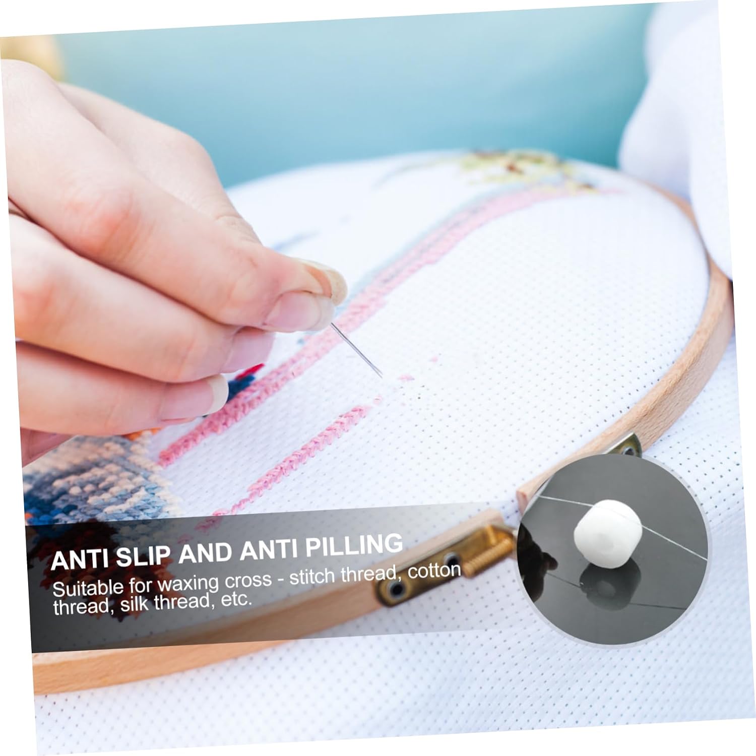 SEWACC 50pcs Waxed Thread for Cross Stitching Anti-Slip Anti-Pilling 8g Cotton Thread for Quilting and Embroidery Supplies