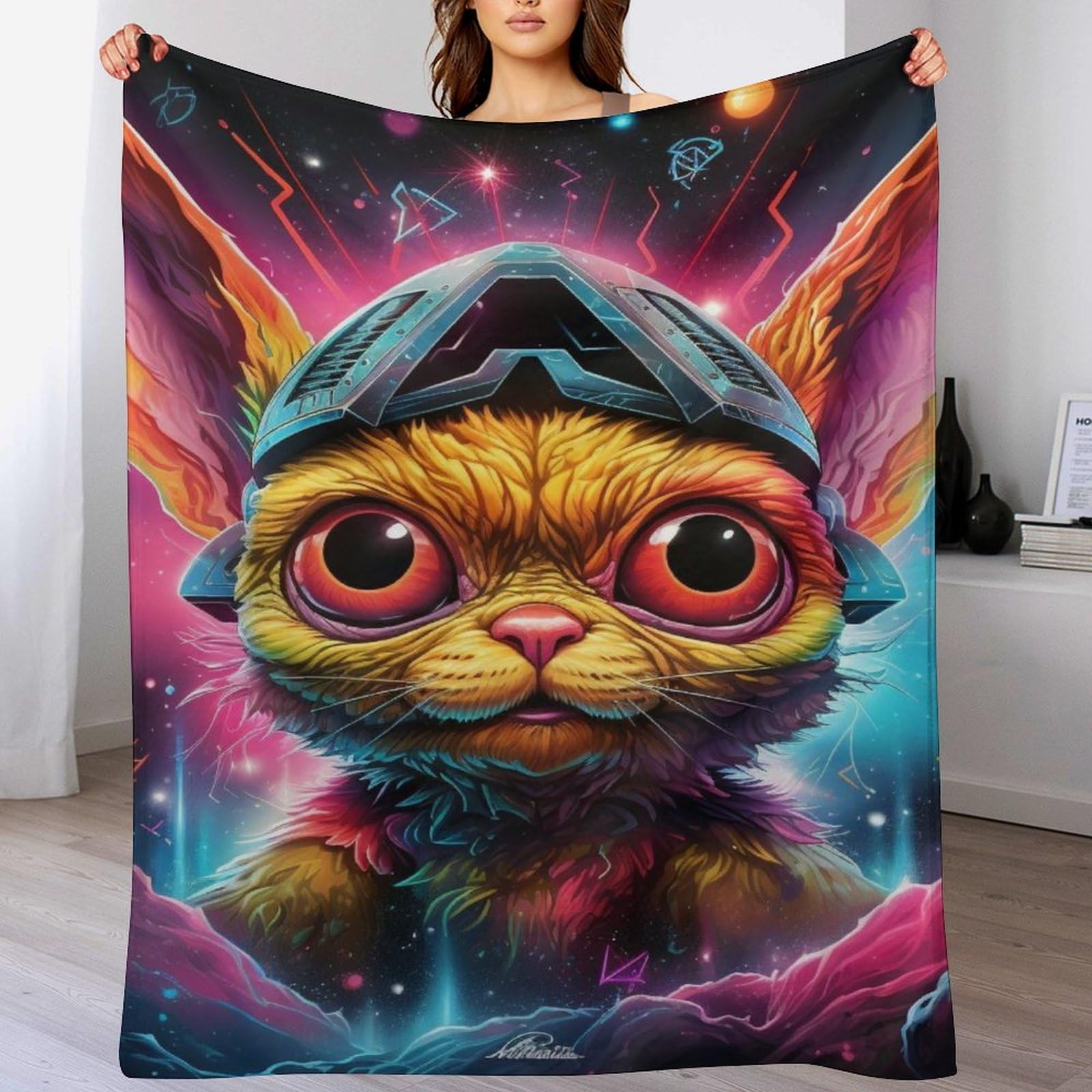Couverture polaire lémurien contre le froid nocturne plaid thermique de lit