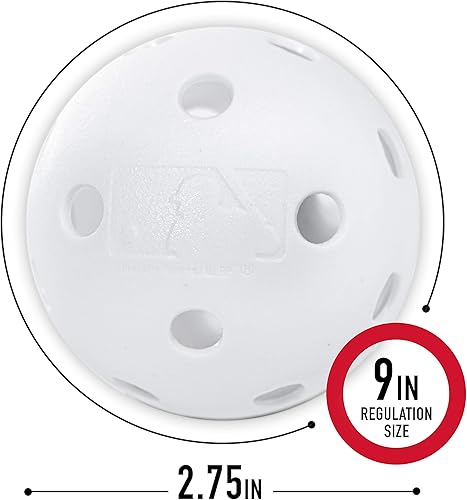 Miniatura 2 de Franklin Sports - Juego de bate de béisbol de plástico + pelota - Bates de plástico para niños MLB - Bate ligero para niños + juego de béisbol de