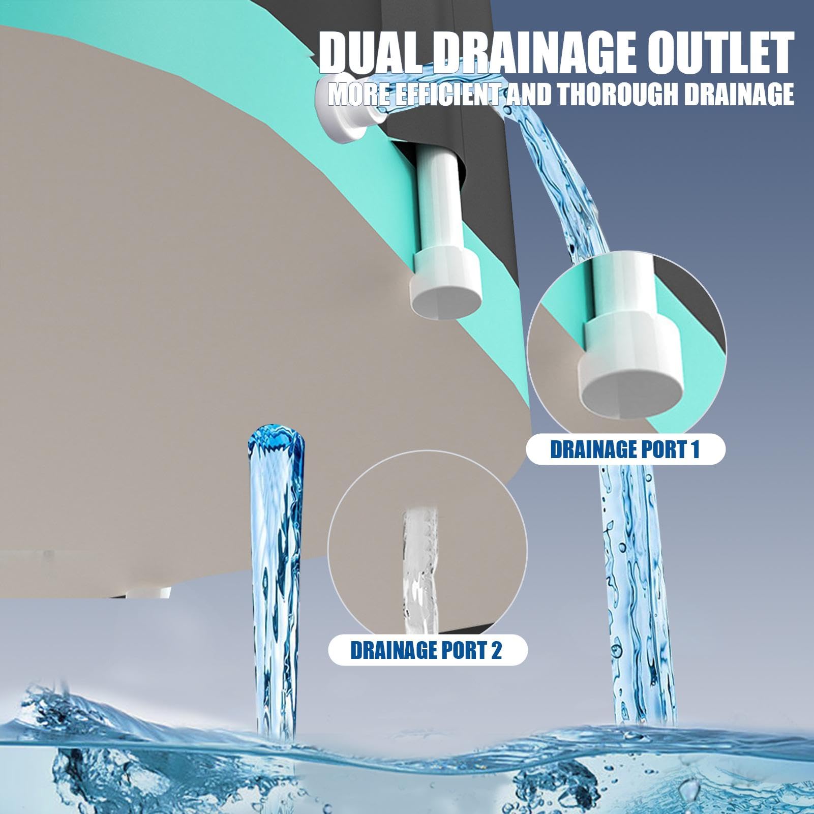 Vasca da Bagno Portatile e Pieghevole Per Adulti - SPA 110 x 60 x 50 cm Con Sistema di Controllo Temperatura Fredda e Calda Per Interni