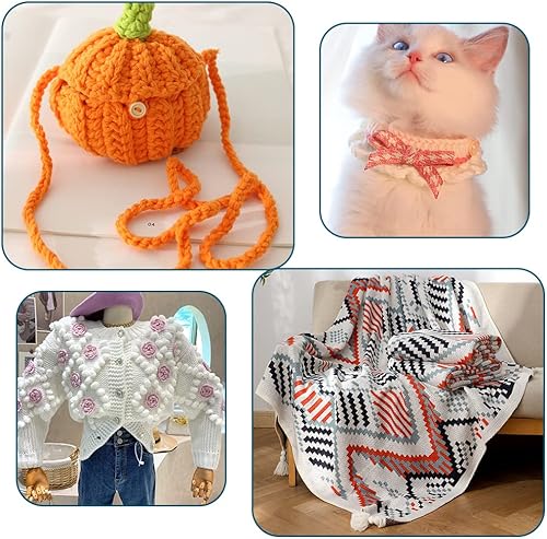 Miniatura 7 de Agujas de ganchillo de aluminio de 0.276 in, agujas de ganchillo suaves, agujas de tejer para manualidades de hilo, gran regalo hecho a mano para