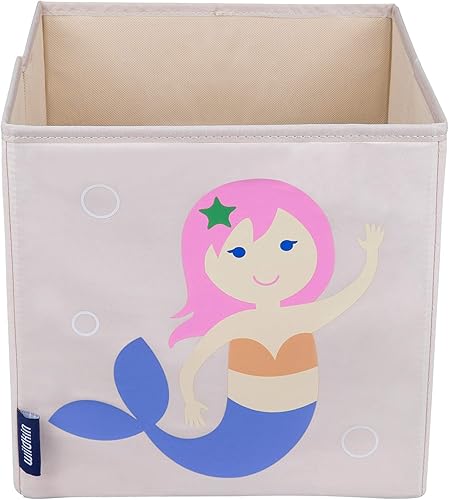Wildkin Cubo de almacenamiento para niños de 10 pulgadas para niños y niñas, cuenta con lengüeta frontal y inserto de cartón, almacenamiento de cubo