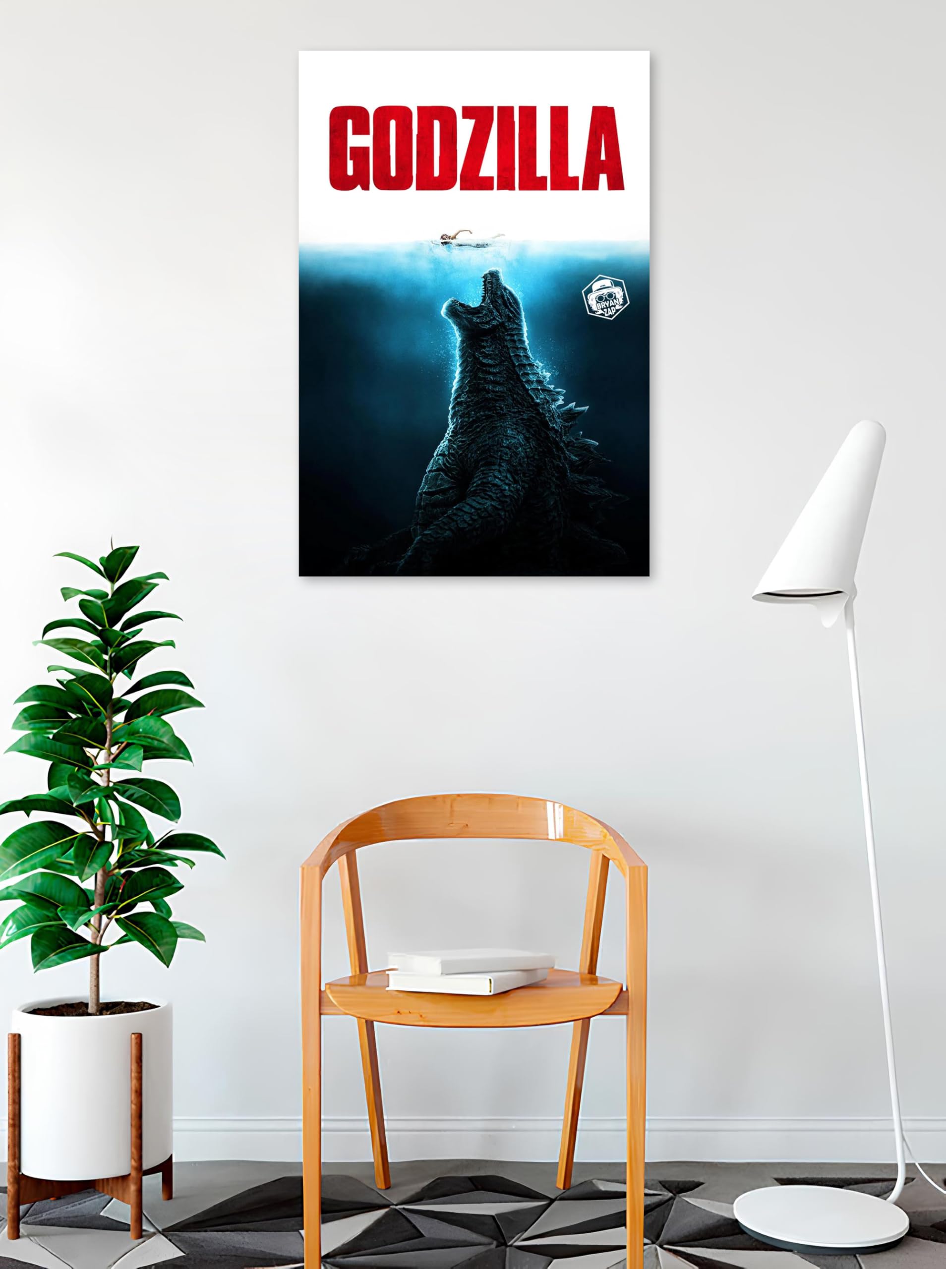 Amazon.com: BUY ART FOR LESS Officially Licensed Godzilla - Jaws