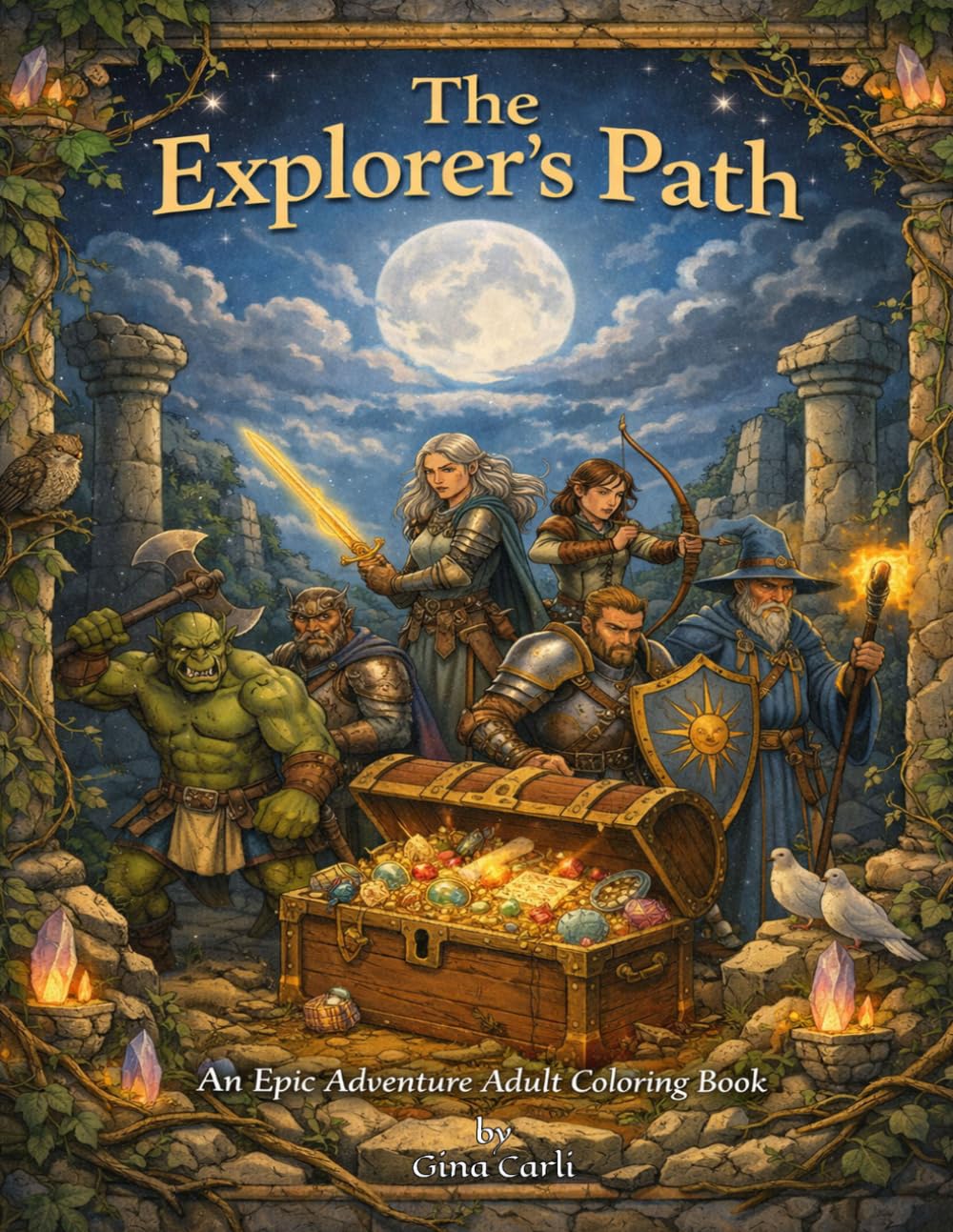 The Explorer's Path: An Epic Adventure Adult Coloring Book