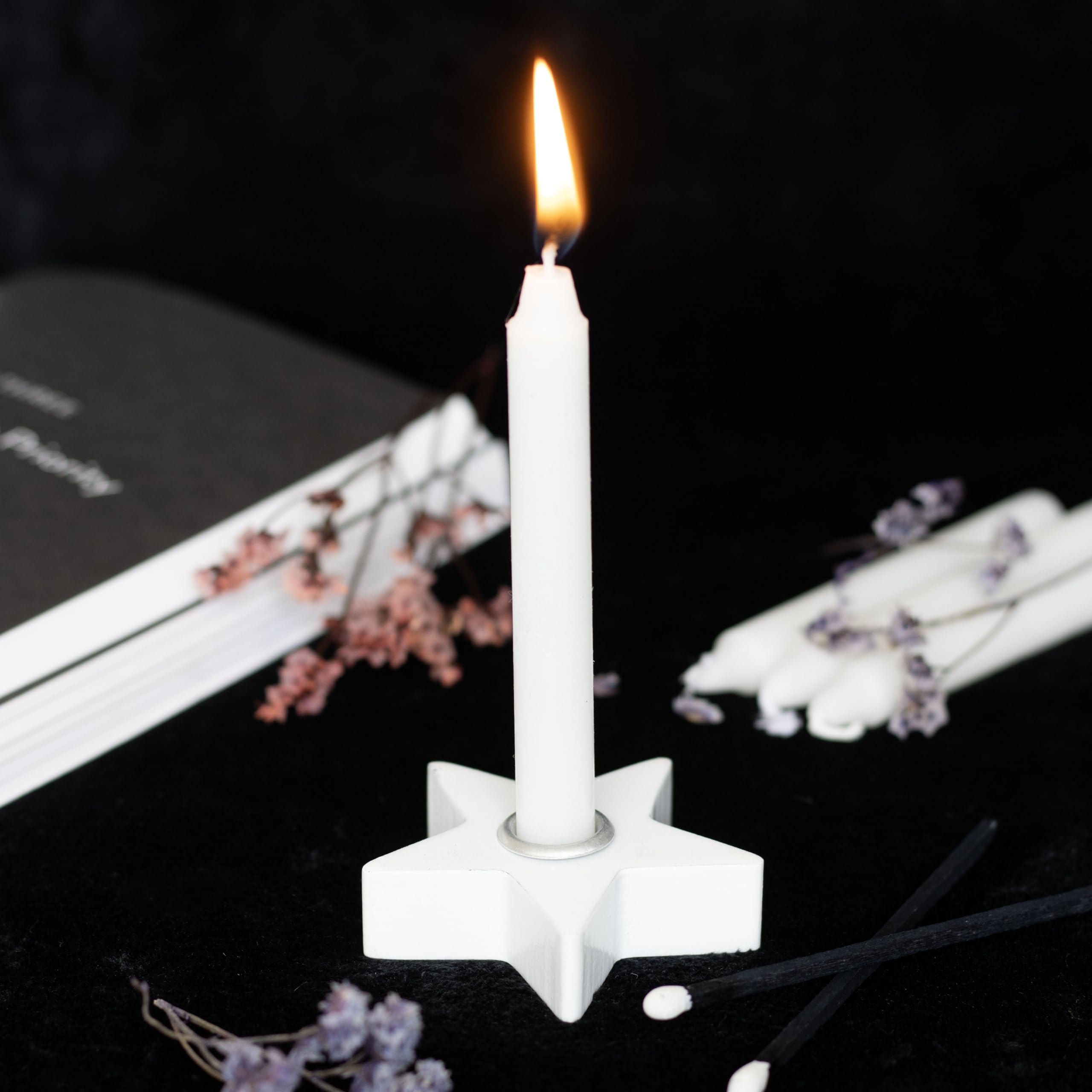 Portacandela A Stella Bianca - Something Different Wholesale - Design Unico Per Candele E Rituali