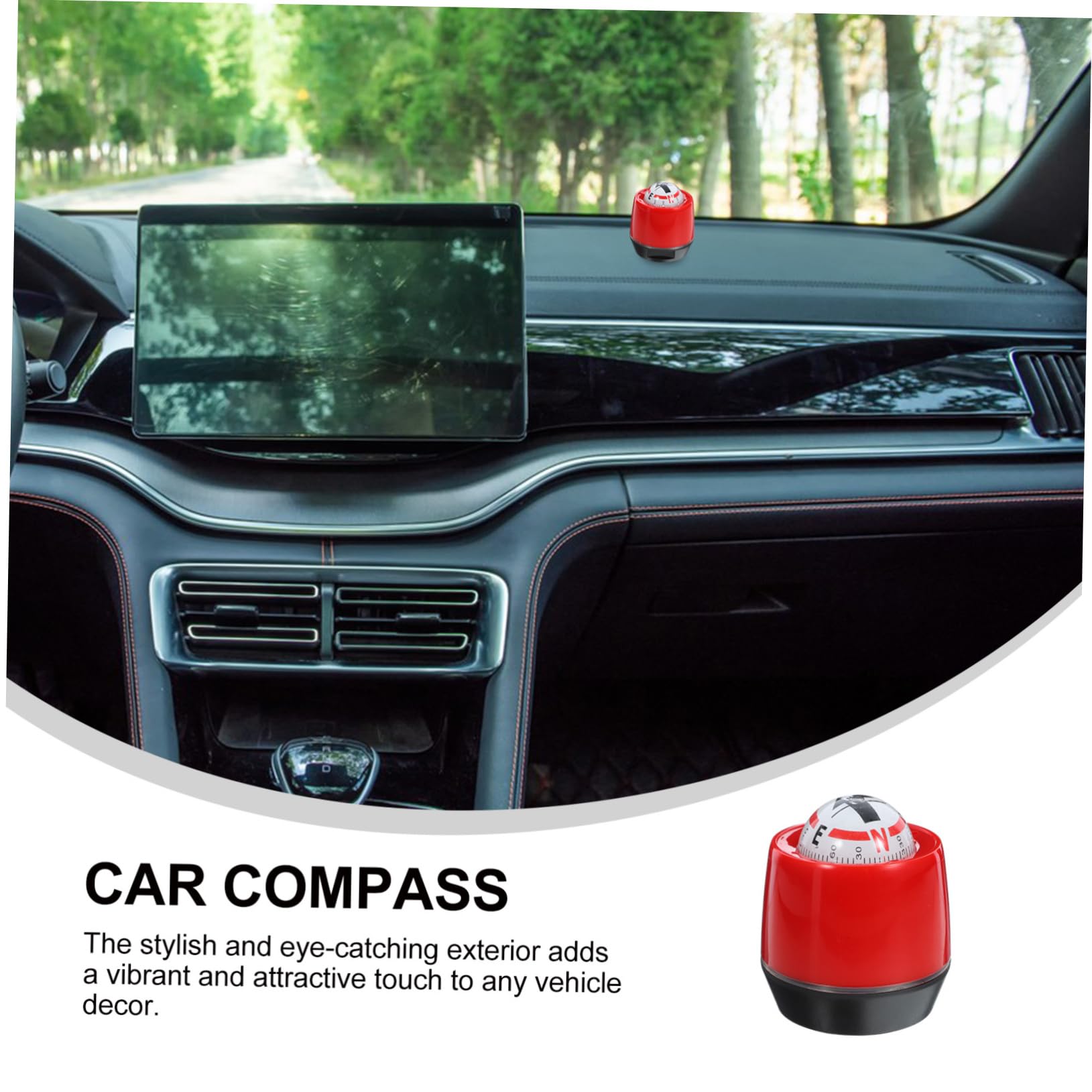 Gatuida Compass for Boat Car Mount Compass Dash Mount Car Dashboard Decorative