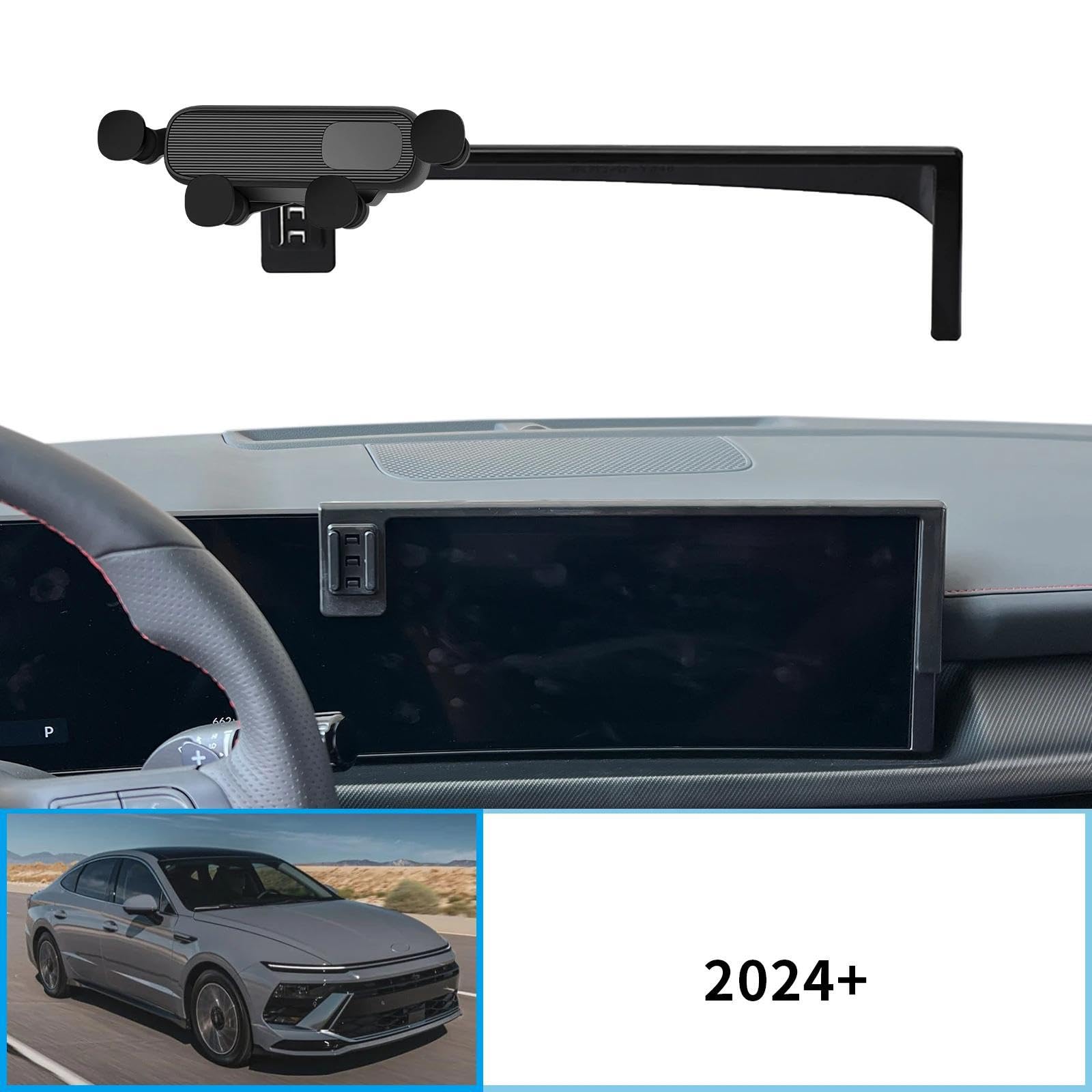 Uchwyt Samochodowy na Telefon dla Hyundai Sonata 2024-2025, uchwyt samochodowy na telefon komórkowy, stojak na nawigację GPS (ładowanie)