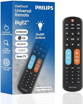 Philips BigEZ OneTouch Big Button Universal TV Remote, Easy to Use