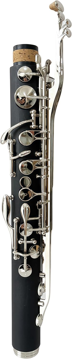 Low C Bb Clarinet Silver Plated Keys Bass Clarinet Professional Musical Instrument With Case