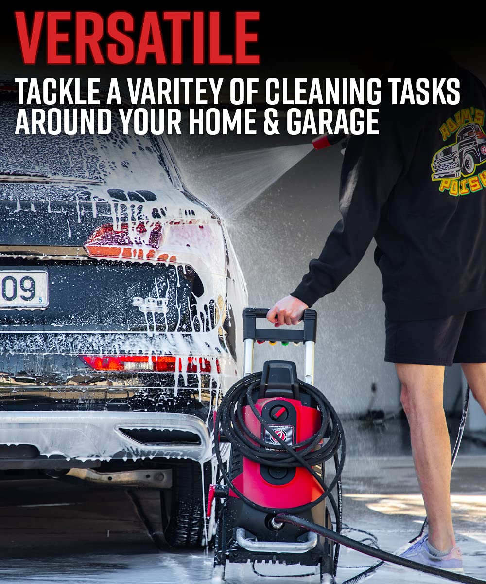 Adam's Electric Pressure Washer 2.0 Powerful 1.8 GPM 2500 PSI Car