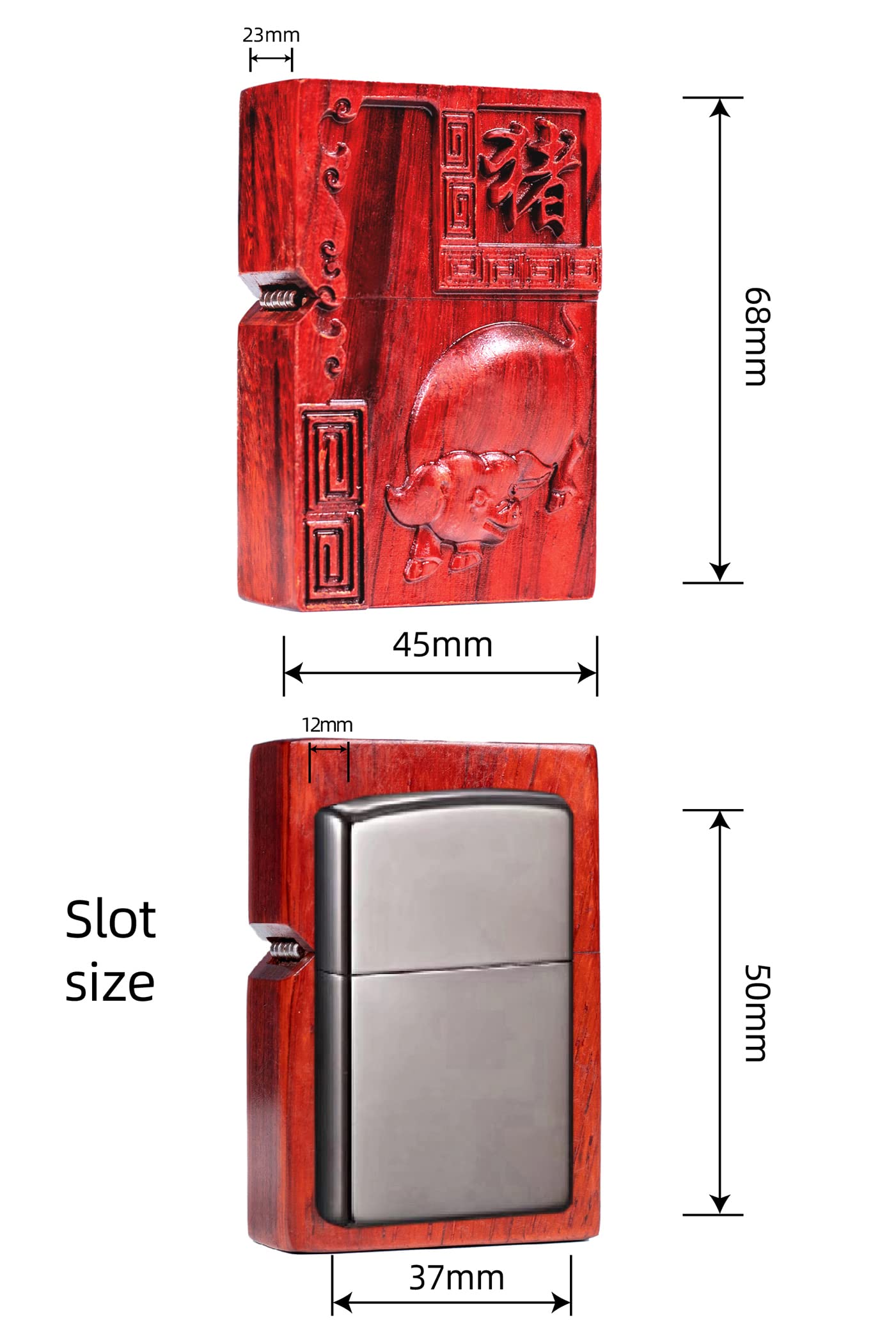 Amazon.co.jp: アップグレードされたローズウッド木製ケース Zippo