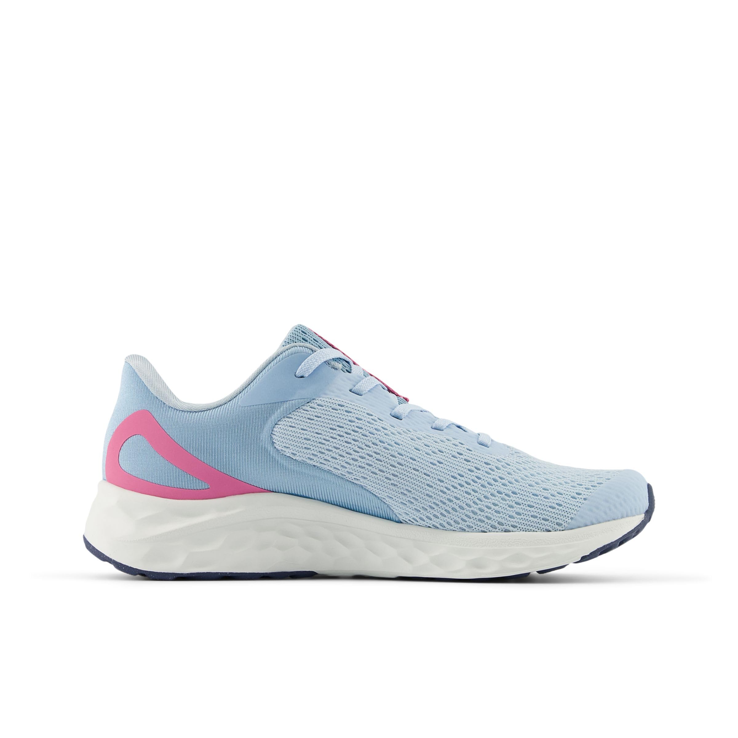 New Balance Tenis unisex para niños Fresh Foam Arishi V4 con cordones, Azul cantera/rosa real/azul cromado, 6 Big Kid