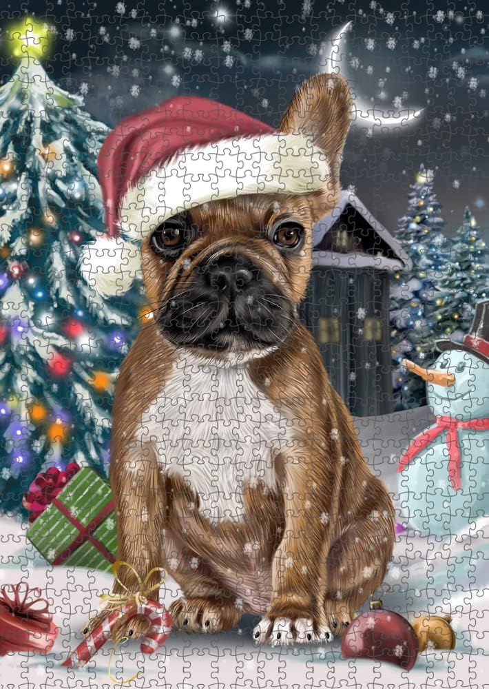 Have a Holly Jolly Christmas French Bulldog Jigsaw Puzzle for Adults - Animal Printed Interlocking Puzzle Game Artwork - Gift for Dog Lover's -1000 Pcs 29.5"x19.7", PZLE58744