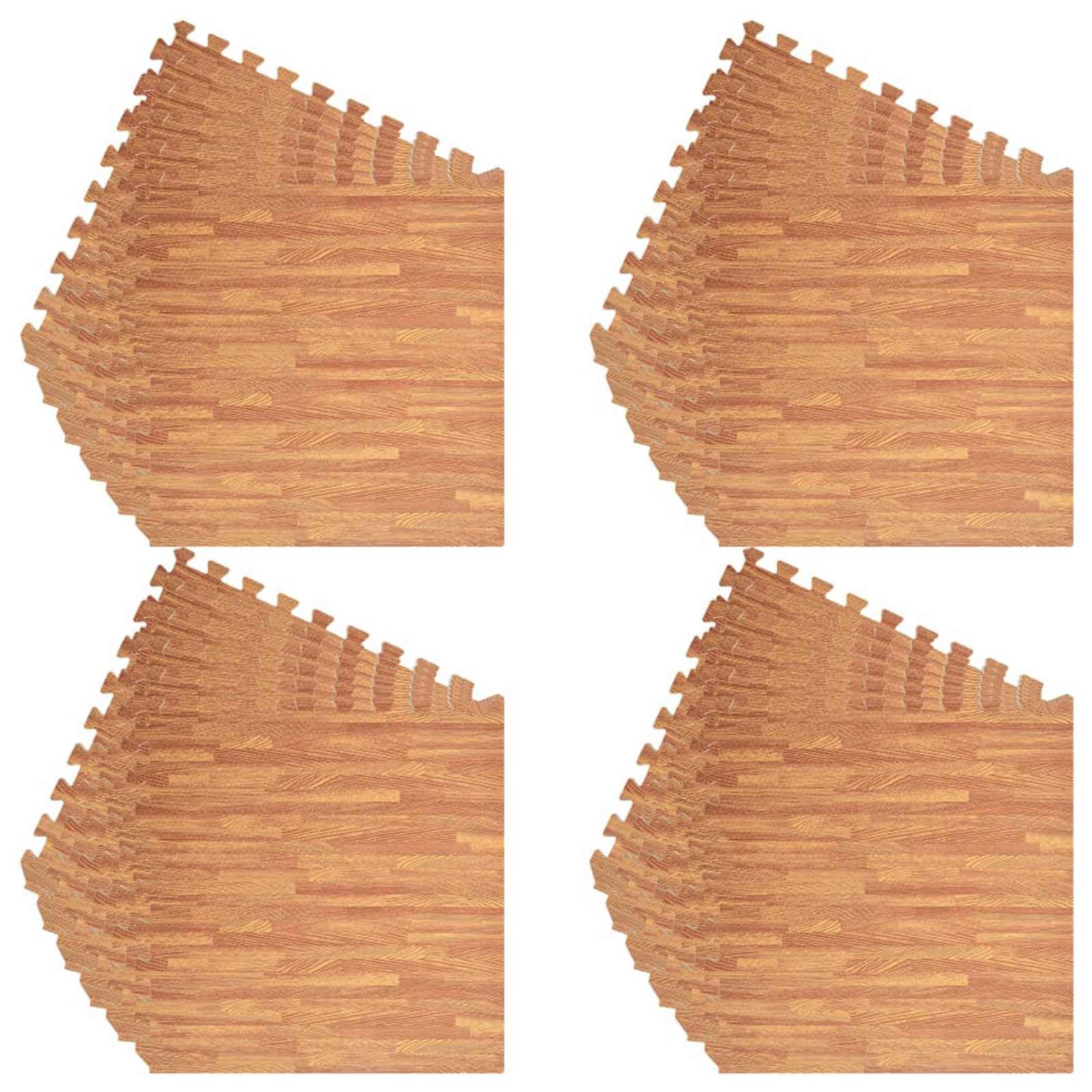24 tappetini per piscina, effetto legno, 8,64 m², in schiuma EVA per piscina e vasca idromassaggio, impermeabili, antiscivolo, in schiuma EVA ad alta densità, facili da pulire