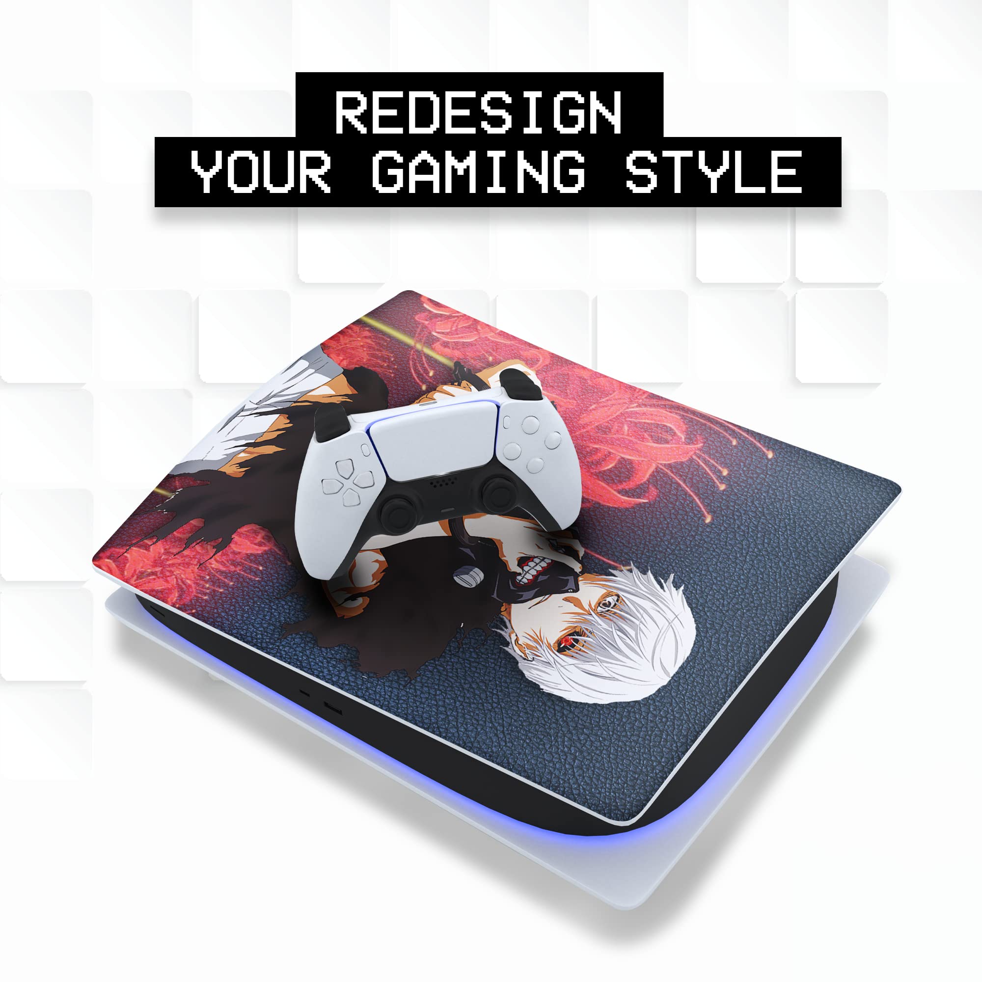 BCB Controller Custom Console Face Plate Compatibile con PS-5 Console | Copertura console per Playstation 5 | Orgogliosamente personalizzata negli Stati Uniti con stampa permanente Hydro-DIP (non solo
