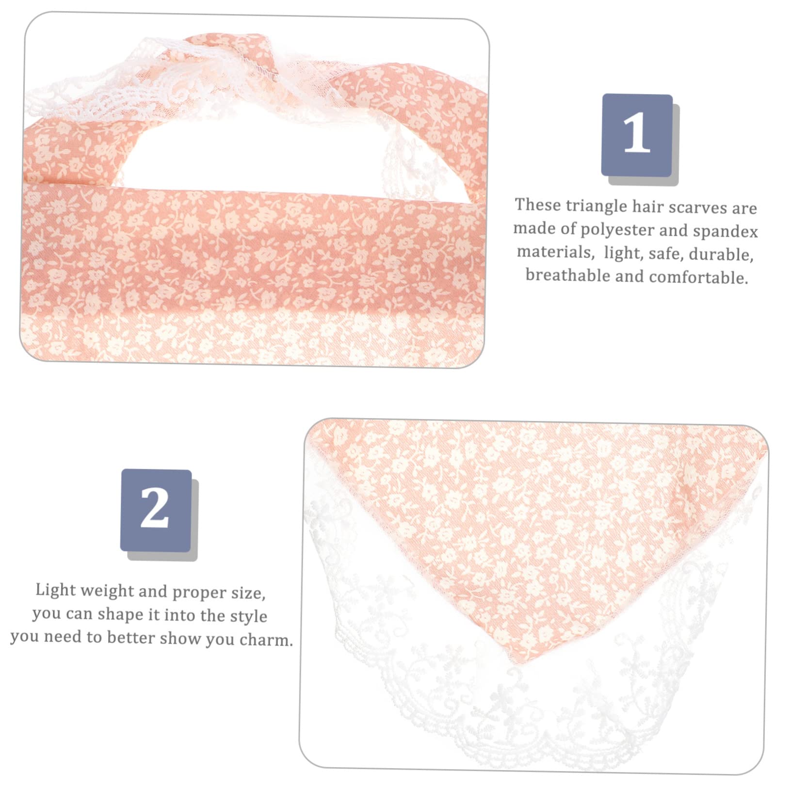 12 Piezas Turbante Triangular Bufandas De Mujer Bufanda De Pelo De Las Niñas Diademas De Bufanda Para Mujer Cabello Pañuelos De Pelo De Diademas Para Poliéster Spandex