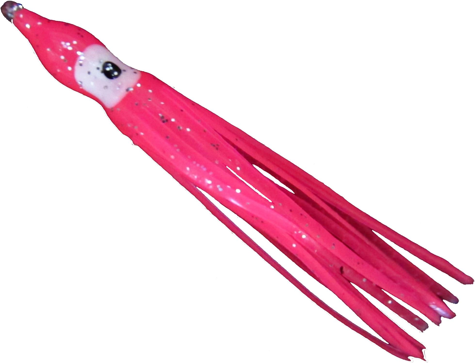 100pcs of 3 Inch Pink Hoochie Skirts Humpy Jig Lures Replacement Squid Skirts