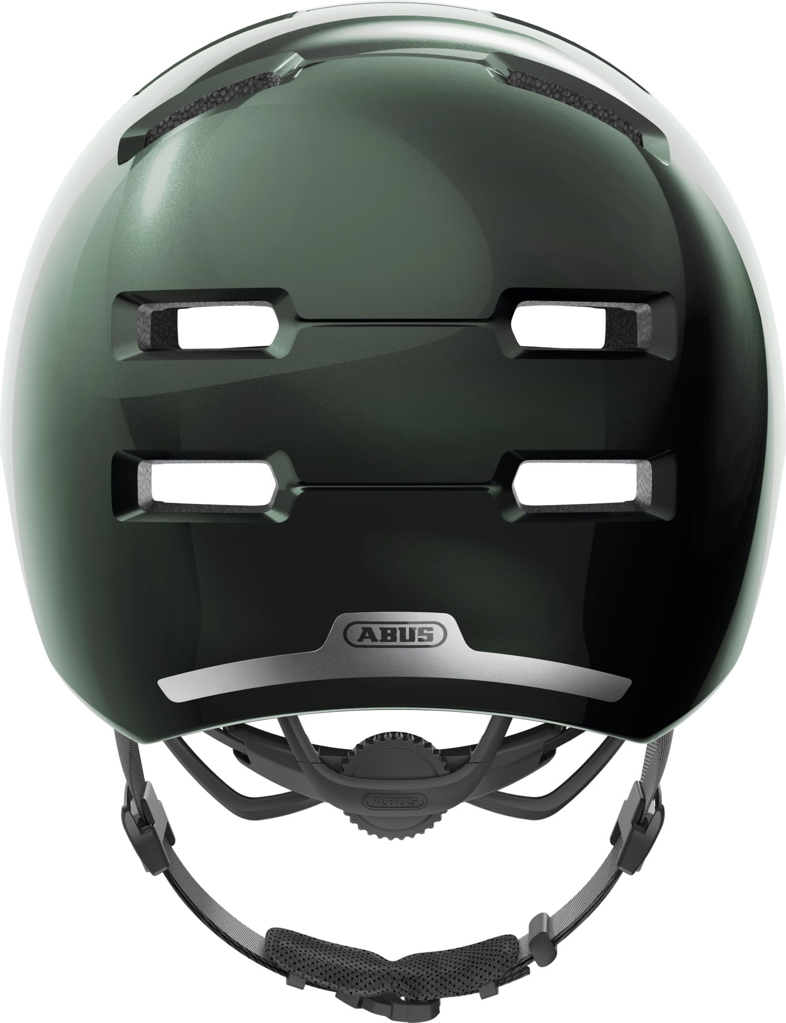 ABUS Skurb Casque Urbain, Vert, Taille M | Casque skate robuste, technologie In-Mold, réglable, place pour tresse, 12 aérations