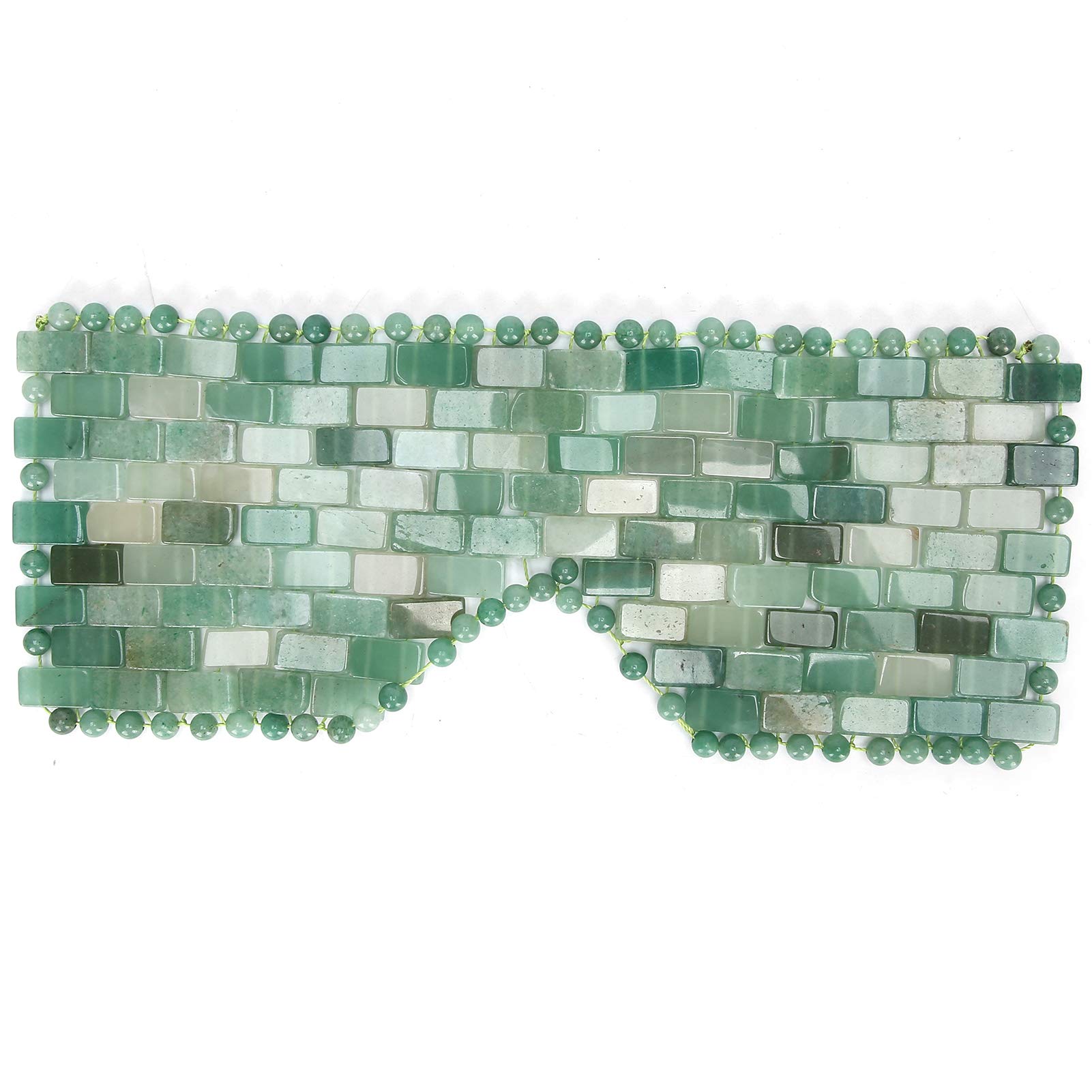 Jadestone-Augenmaske mit Kühlendem Gefühl, Stress auf Natürliche Weise Abbauen, Gesichtsmassagegerät Gegen Augenringe (Augenlider aus grünem Aventurin)