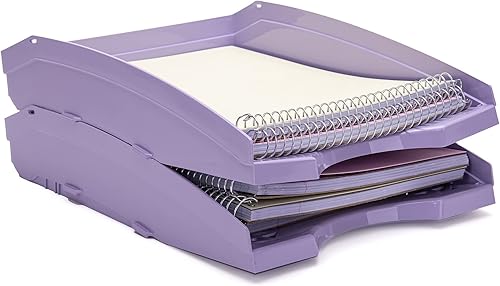 Mintra Office Bandeja de plástico para letras (lavanda) Mintra Office Bandeja de plástico para letras (lavanda)