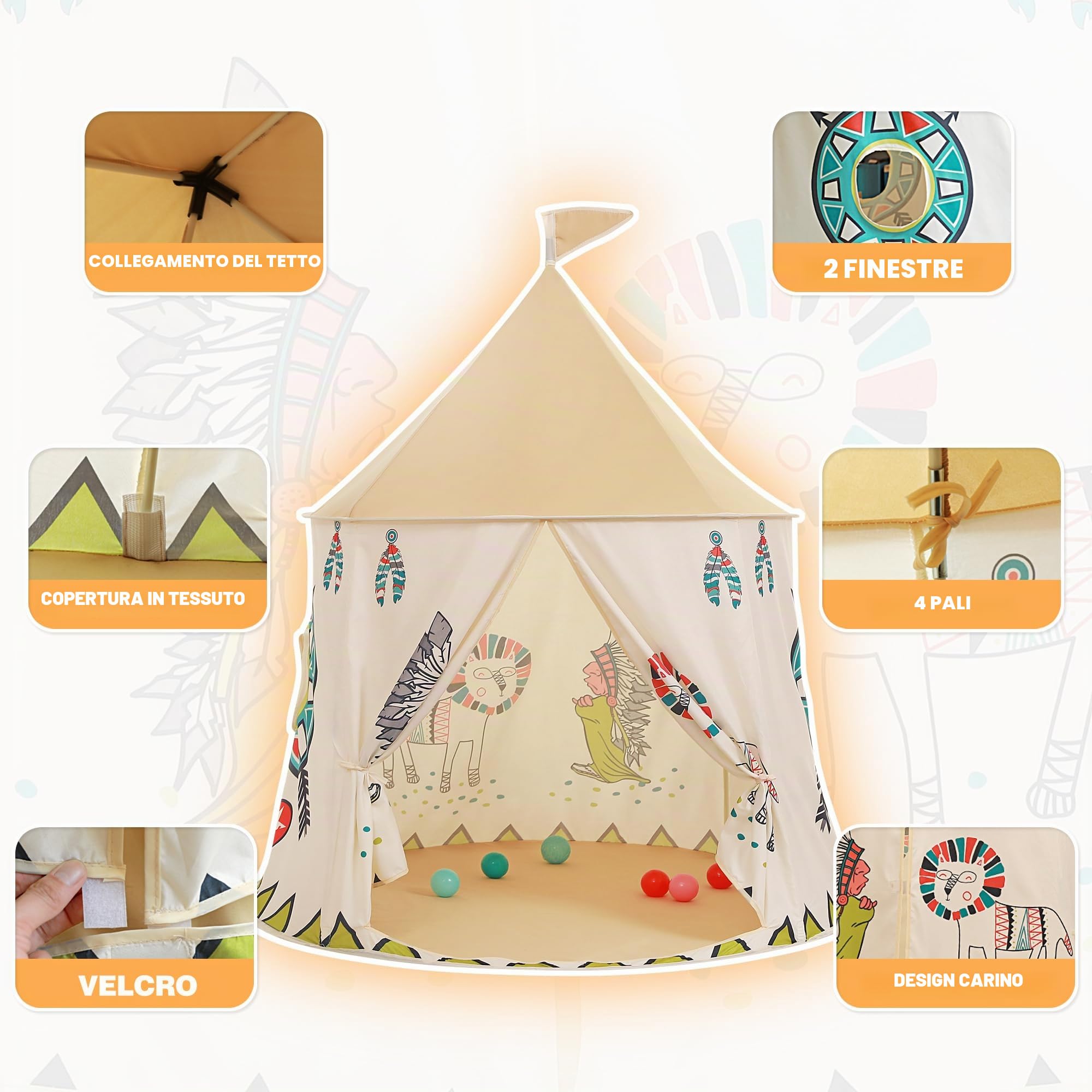 Tenda per Bambini Casetta da Giardino per Bambini,casa dei Giochi Po-up,Certificato EN71, Toy Tenda per ragazzi e ragazze,Regalo per Bambini