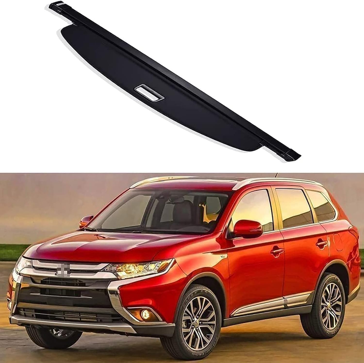PANXUC Rear Boot Cargo Cover Curtain For Mitsubishi Outlander 2016 2017 2018, Trunk Retractable Cargo Cover Shield Shade Curtain Partition Board Privacy Blinds