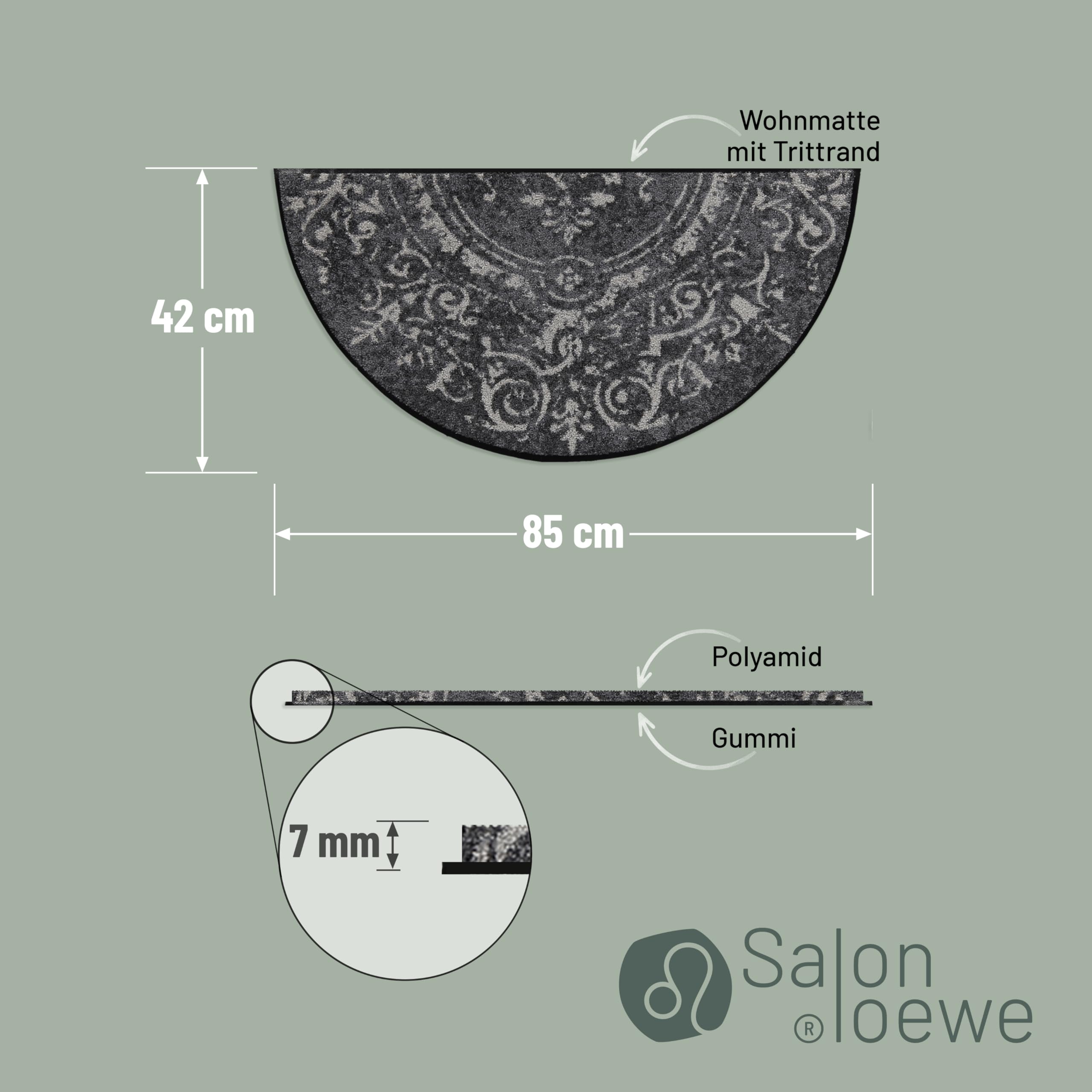 Salonloewe Teppich Amira Grey I Schmutzfangmatte & Fußabtreter für Innen 42 x 85 cm