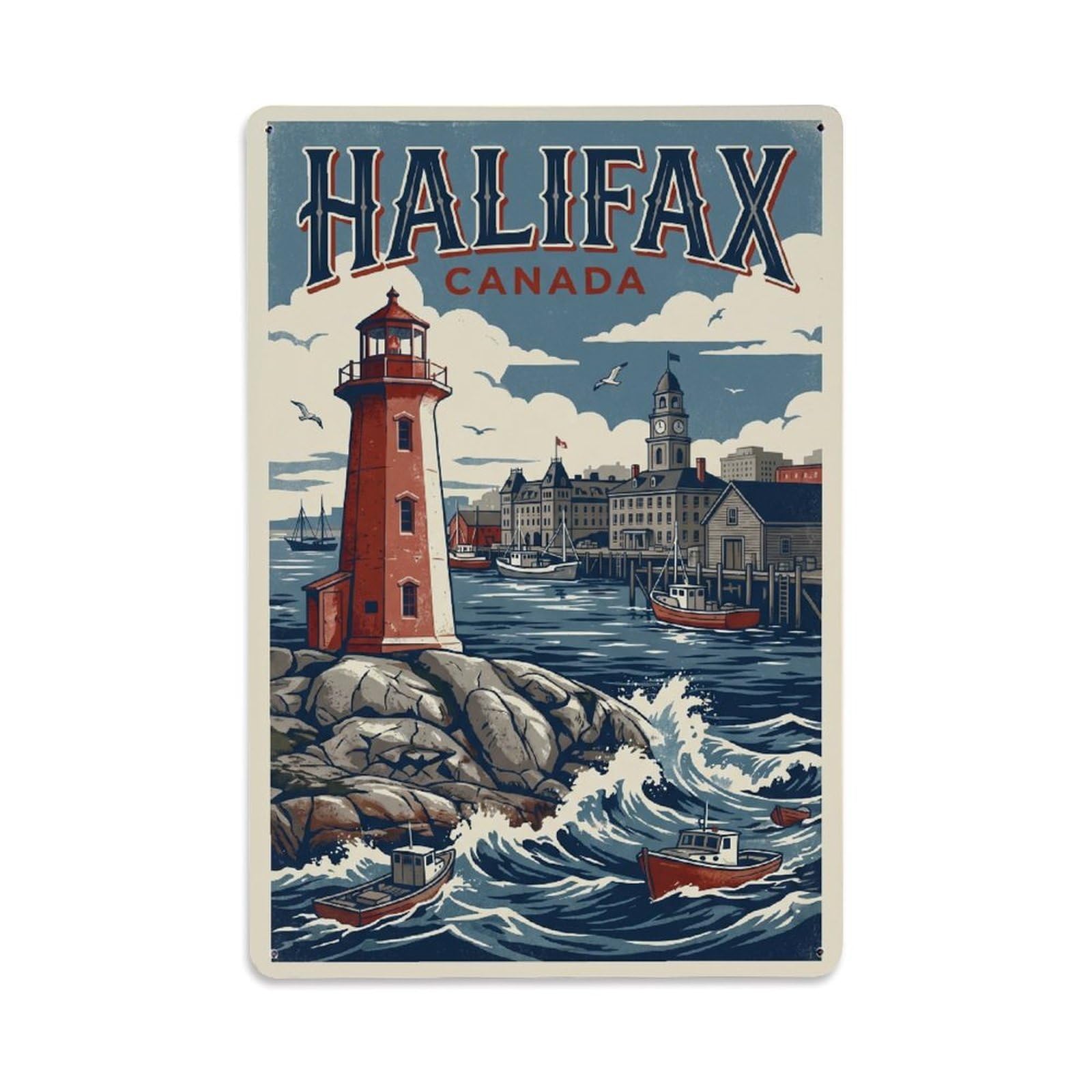 Canada Halifax Travel Retro Metal Tin Sign