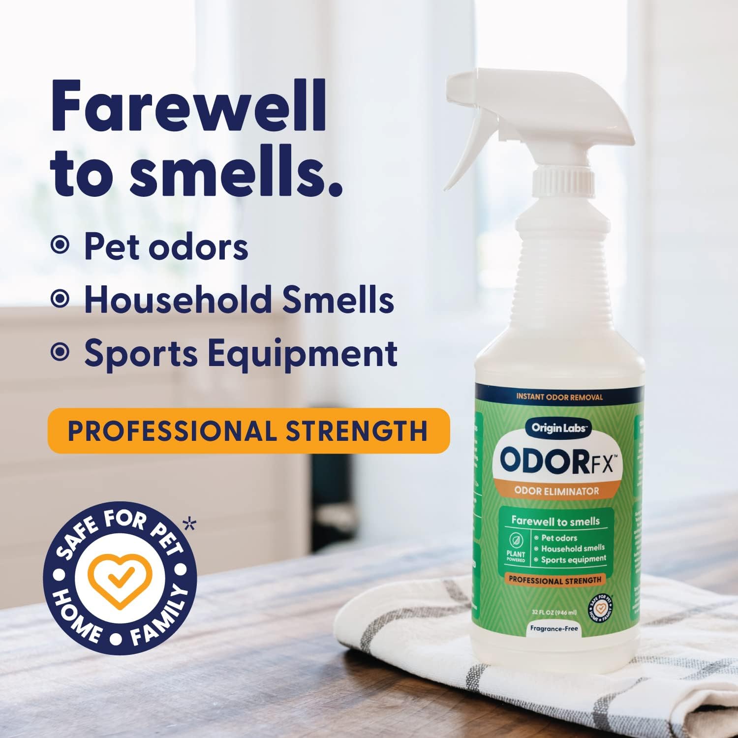 Origin Labs OdorFx Bundle, Pet Odor remover & Stain & ODor Remover Bundle for Carpet Cleaning and Pet Stains, Removes Smells and Freshens Air