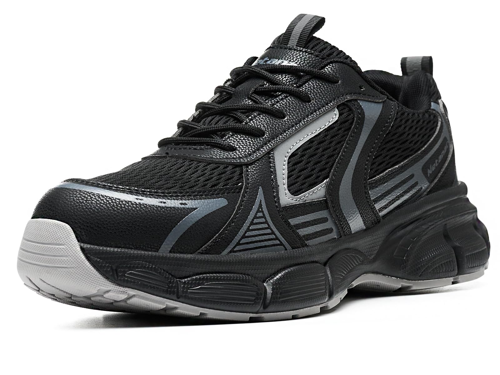 Netanac Men's Women's Steel Toe Shoes, Breathable Safety Work Sneakers, Puncture Resistant, Comfort Durable Soft Sole