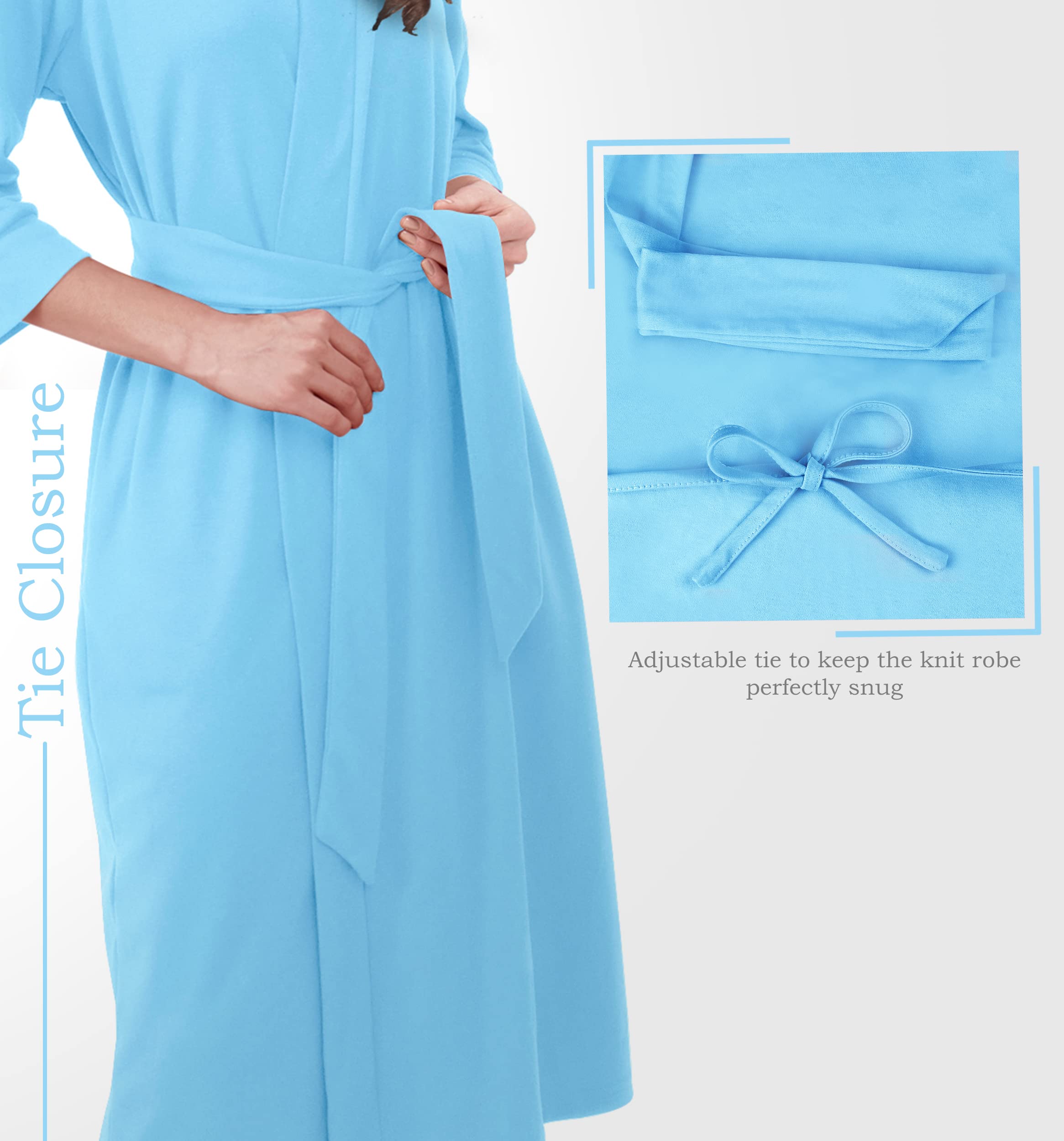 NY Threads - Accappatoio di Lusso in Cotone a Maglia per Donne