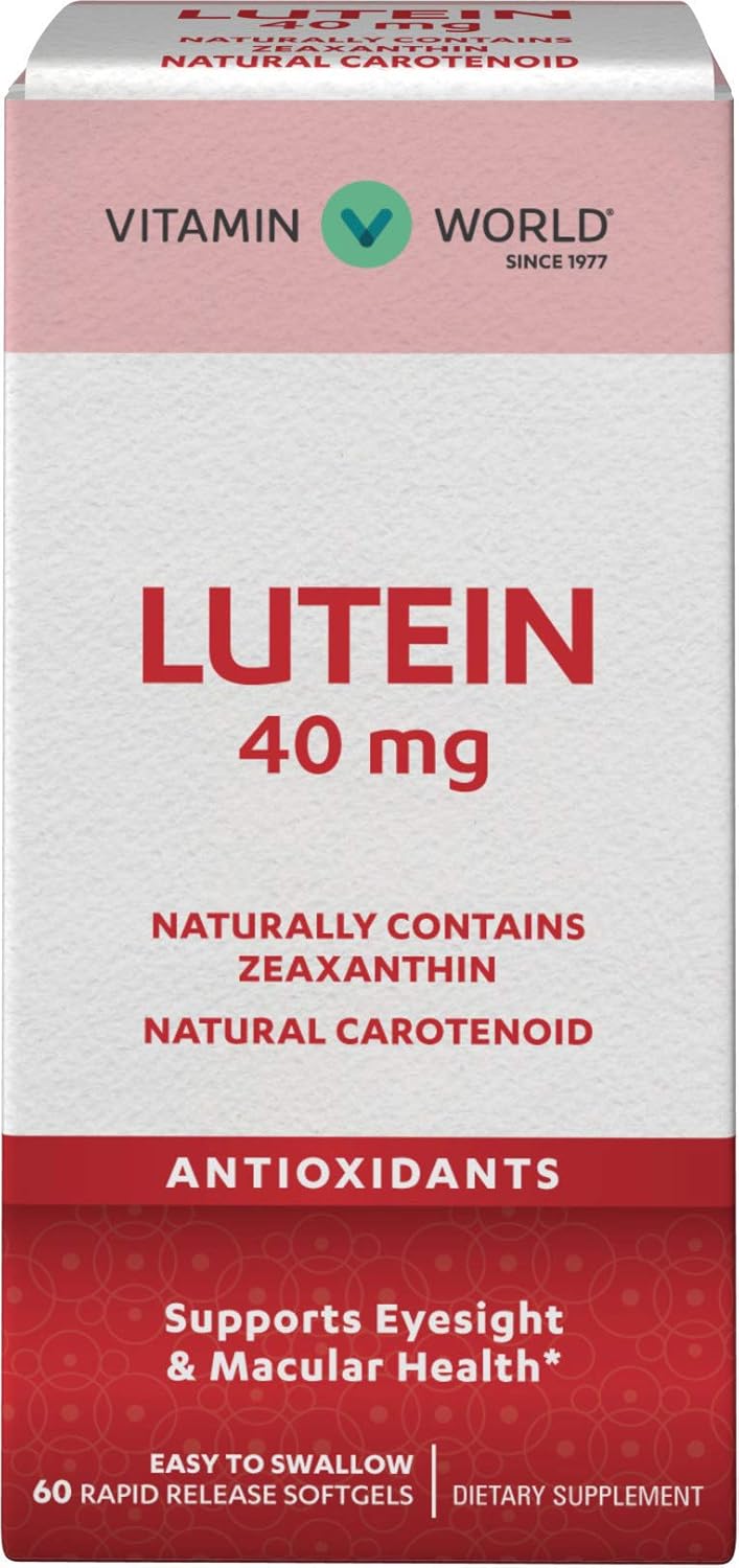 Vitamin World Lutein 40mg 60 Rapid Release Softgels, Eye Health, Vision, Antioxidant