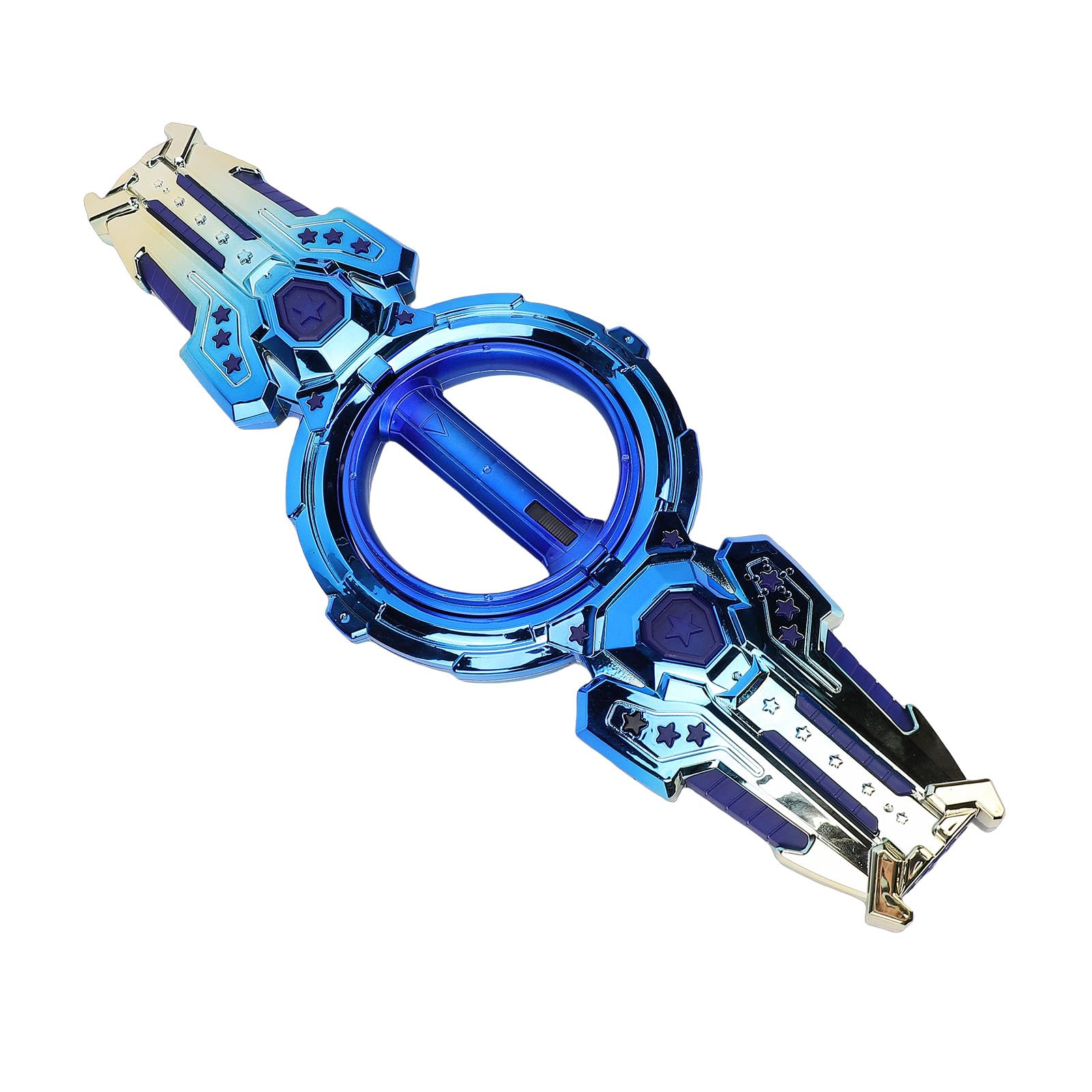Topiky Sciabola Illuminata per Bambini, Spada Giocattolo Retrattile a Doppia estremità, Spada Illuminata con più Stili di Illuminazione, Sciabola Rotante Estensibile per Cosplay, Feste, Regali (Blue)