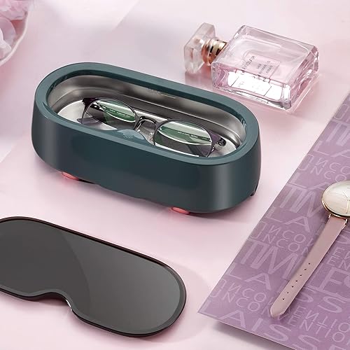 Miniatura 8 de 11.8fl oz limpiador ultrasónico de joyería 47 kHz máquina limpiador ultrasónico para gafas anillos pendientes limpiador máquina para limpiar joyería
