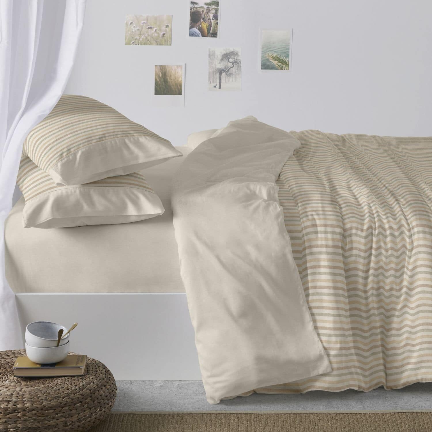 Burrito Blanco | Fundas nórdicas algodón | Cama de 90cm. (+Medidas Disponibles) | Diseño 628 | Color Camel (90x190/200cm.)