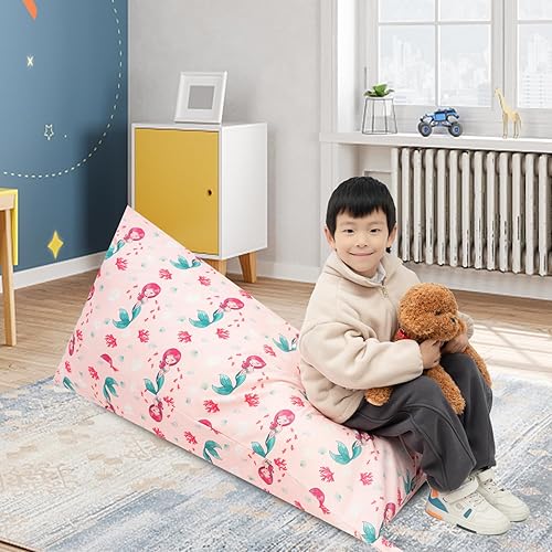 Miniatura 14 de LOLOMLO Funda para puf de almacenamiento de animales de peluche, 52 x 31 pulgadas, puf extra grande con cremallera YKK, sofá para asiento sentado