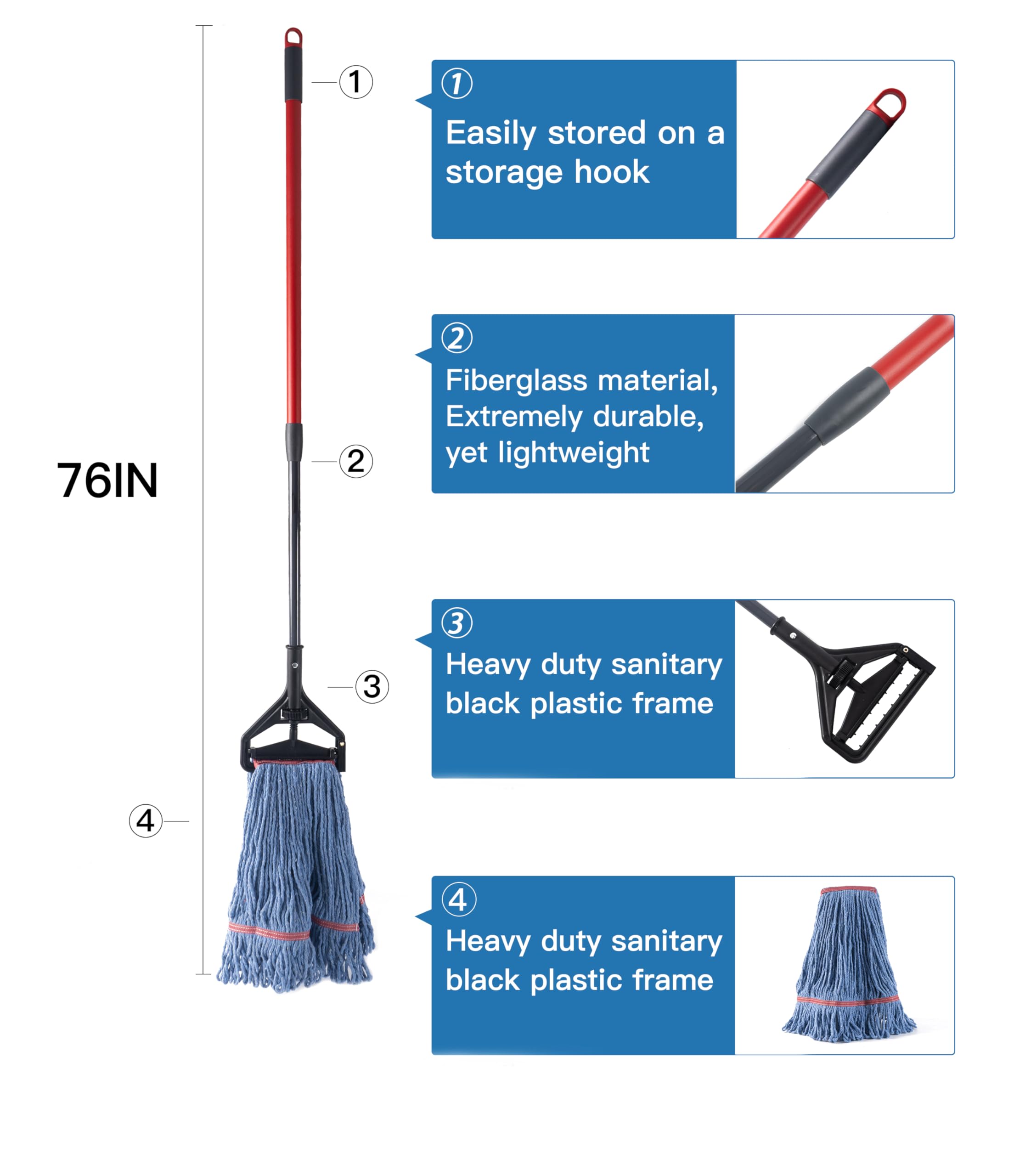 Amazon.com: Matthew 2 Set&2 Replacement Commercial&Residential Mop