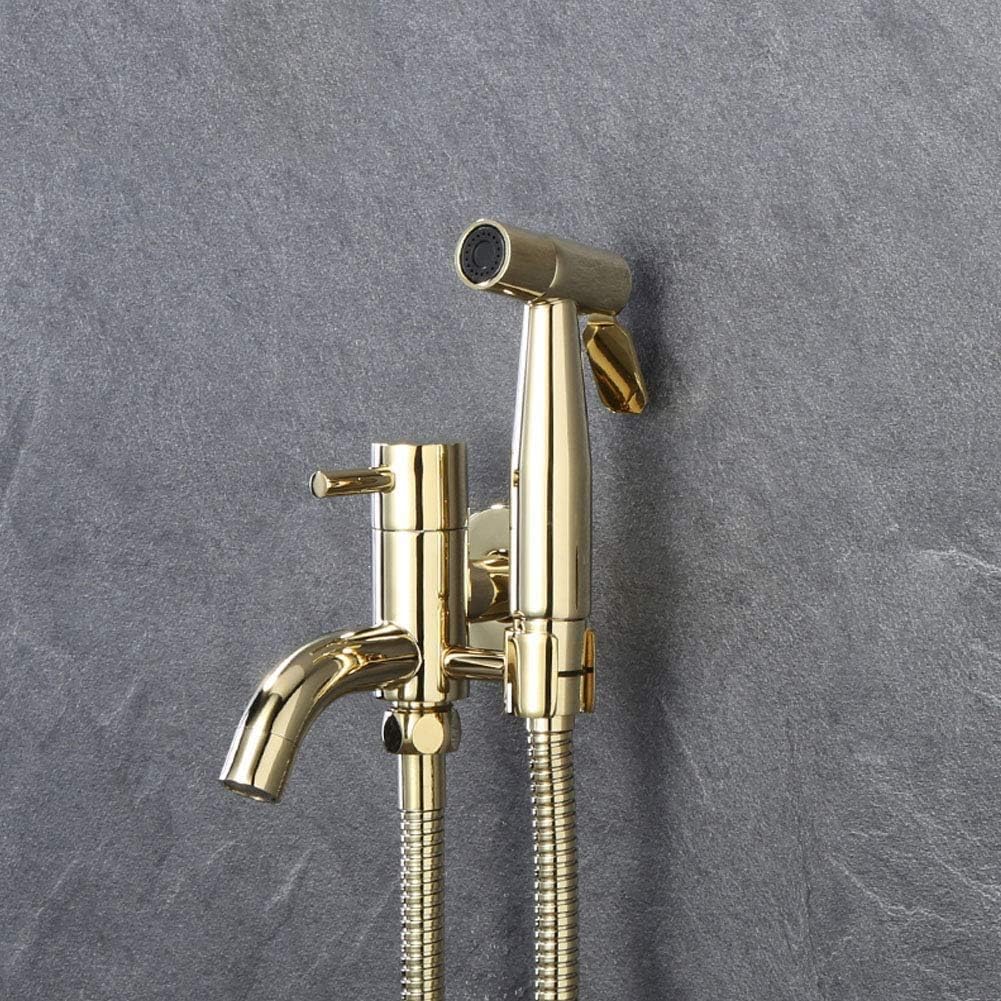 Faucets, Hand Held Toilet Bidet Sprayer Shower Kit Brass Faucet Solid Stainless Steel Sprayer Shower Set(2-2)