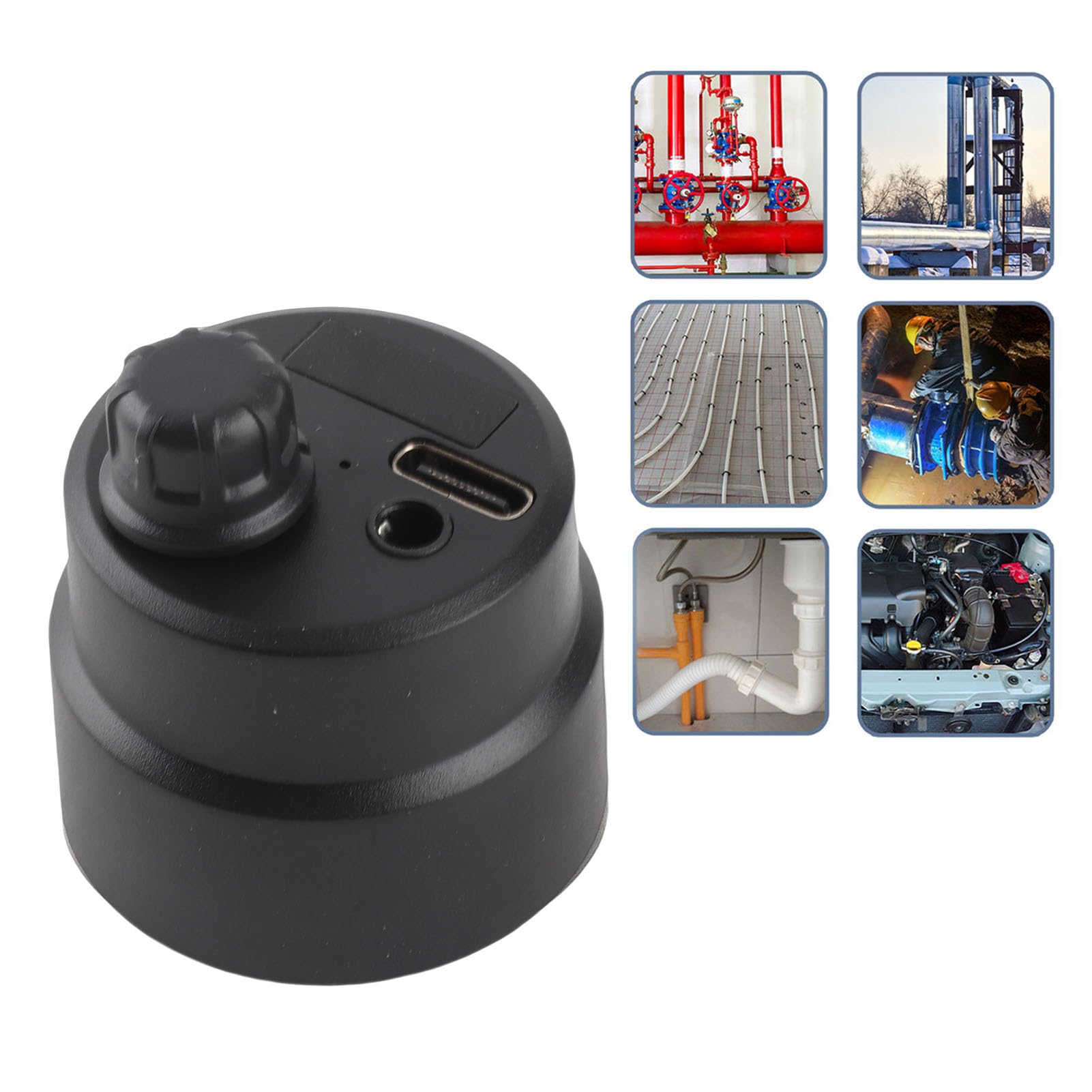 Sonew Monitor de Fugas de Agua, Kit de Detector de Fugas de Tubería de Pared, Subterránea Herramienta Inalámbrica de Detección de Sonido de Fugas de Alta Resistencia, con Auriculares