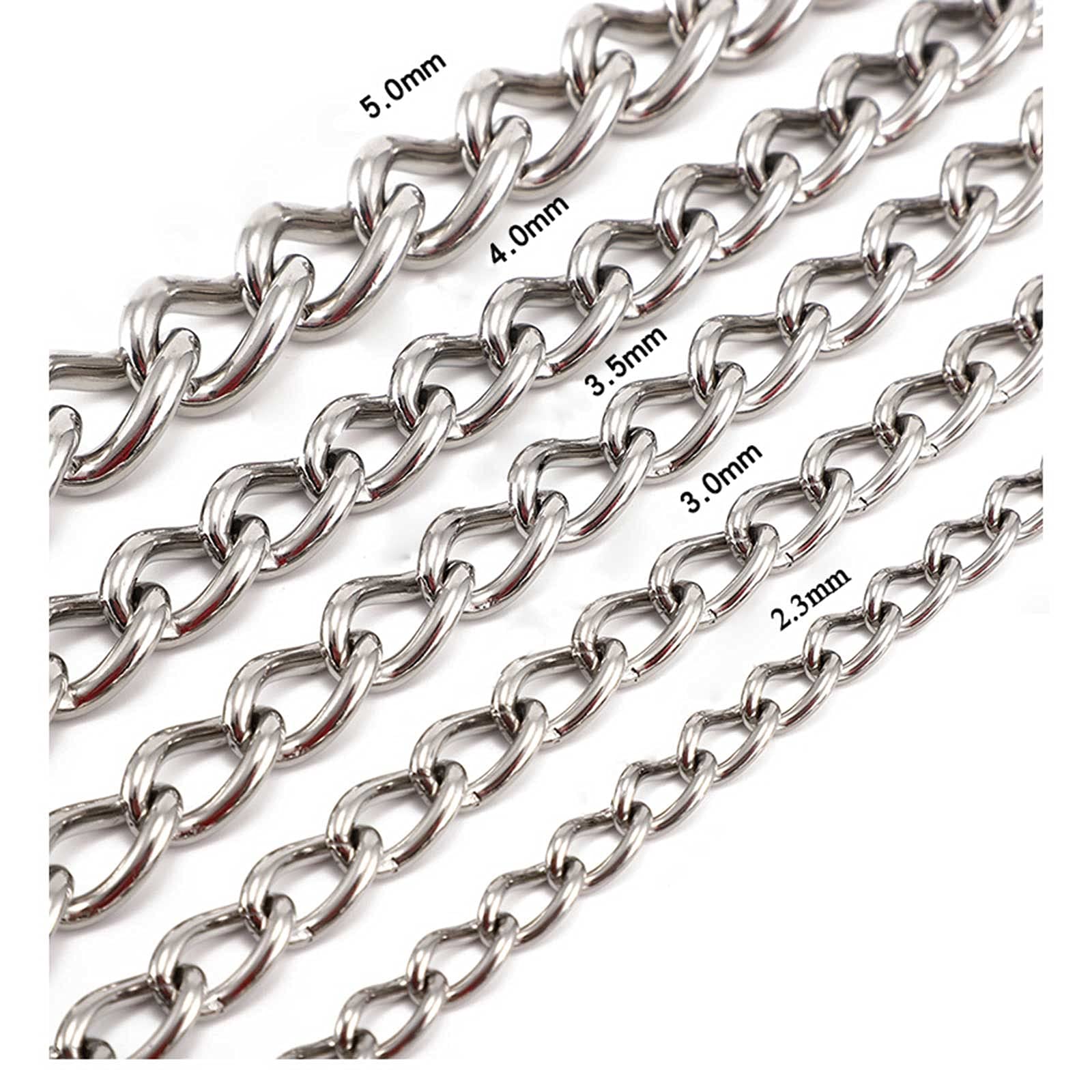 Kaubeständige Metall-Hundekettenleine, Verchromt Metall-Leine, Hochleistungs-Hundekette Leine, Robuste Hundeleine Trainingsleine eignet für Alle Größe Hunde,5mm,4m
