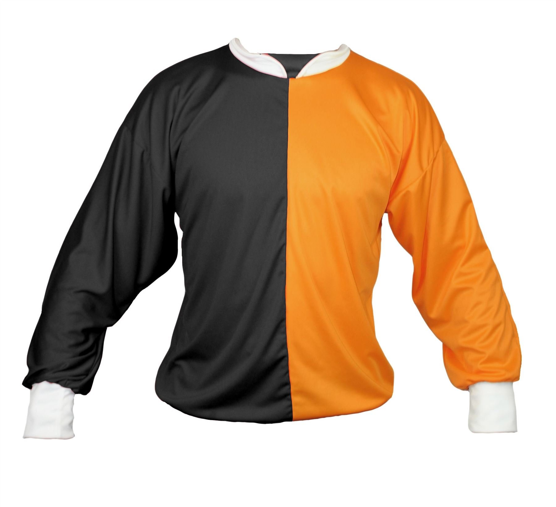 Adults Horse Racing Top Jockey Jersey Silks Colours Equestrian Cheltenham National Fancy Dress [Black & Orange]