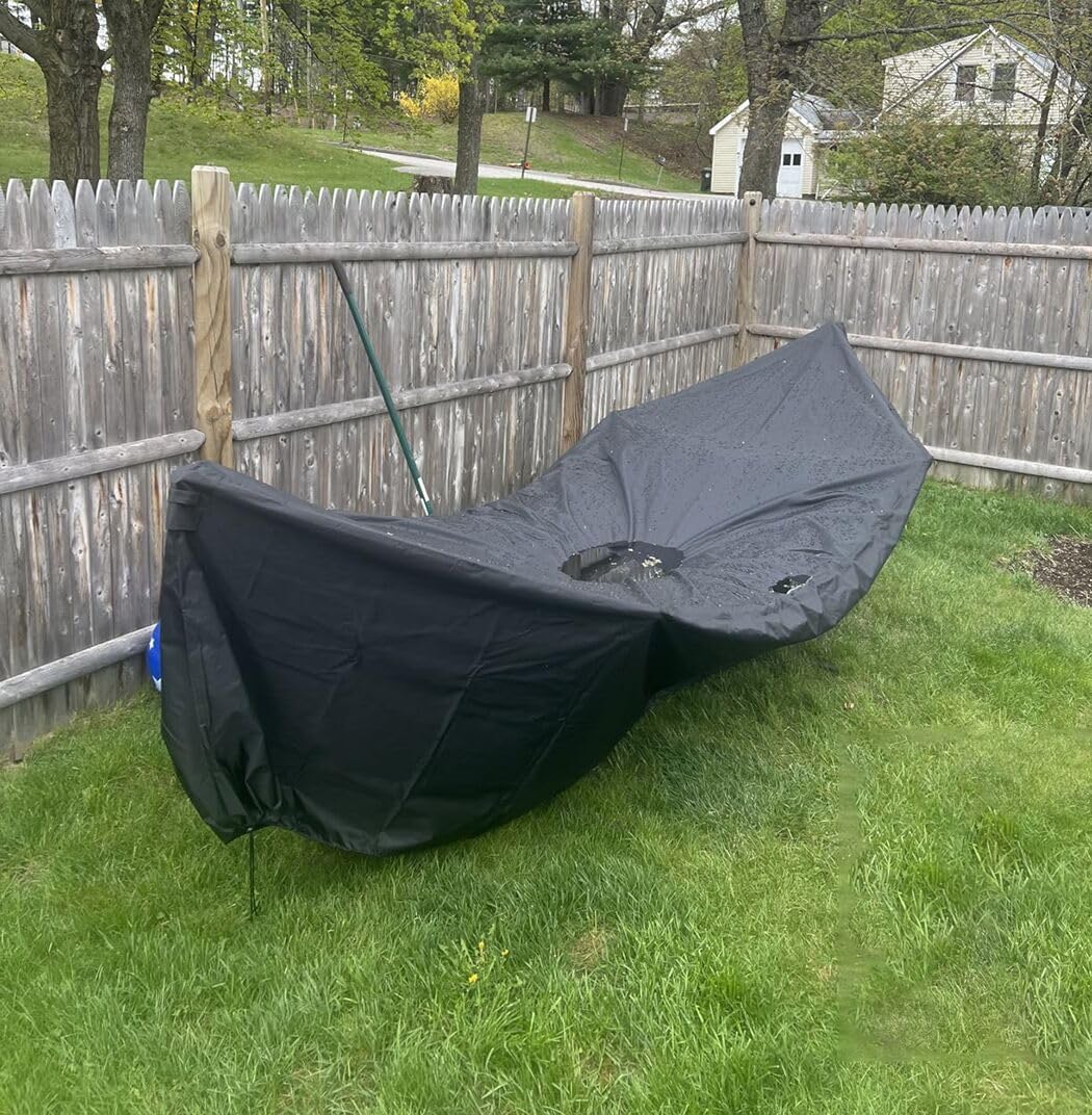 9FT Hammock Cover Patio Waterproof Hammock Stand Cover Outdoor Dustproof Protective Cover Furniture Cover for Garden Lawn 9 ft Hammock Frame (black, 112x6.7x31.4in)