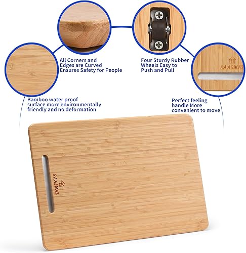 Miniatura 4 de Bandeja deslizante para electrodomésticos (9.5 x 14.5 pulgadas) con soporte para cuchara, deslizador de electrodomésticos pequeños para tu cafetera,