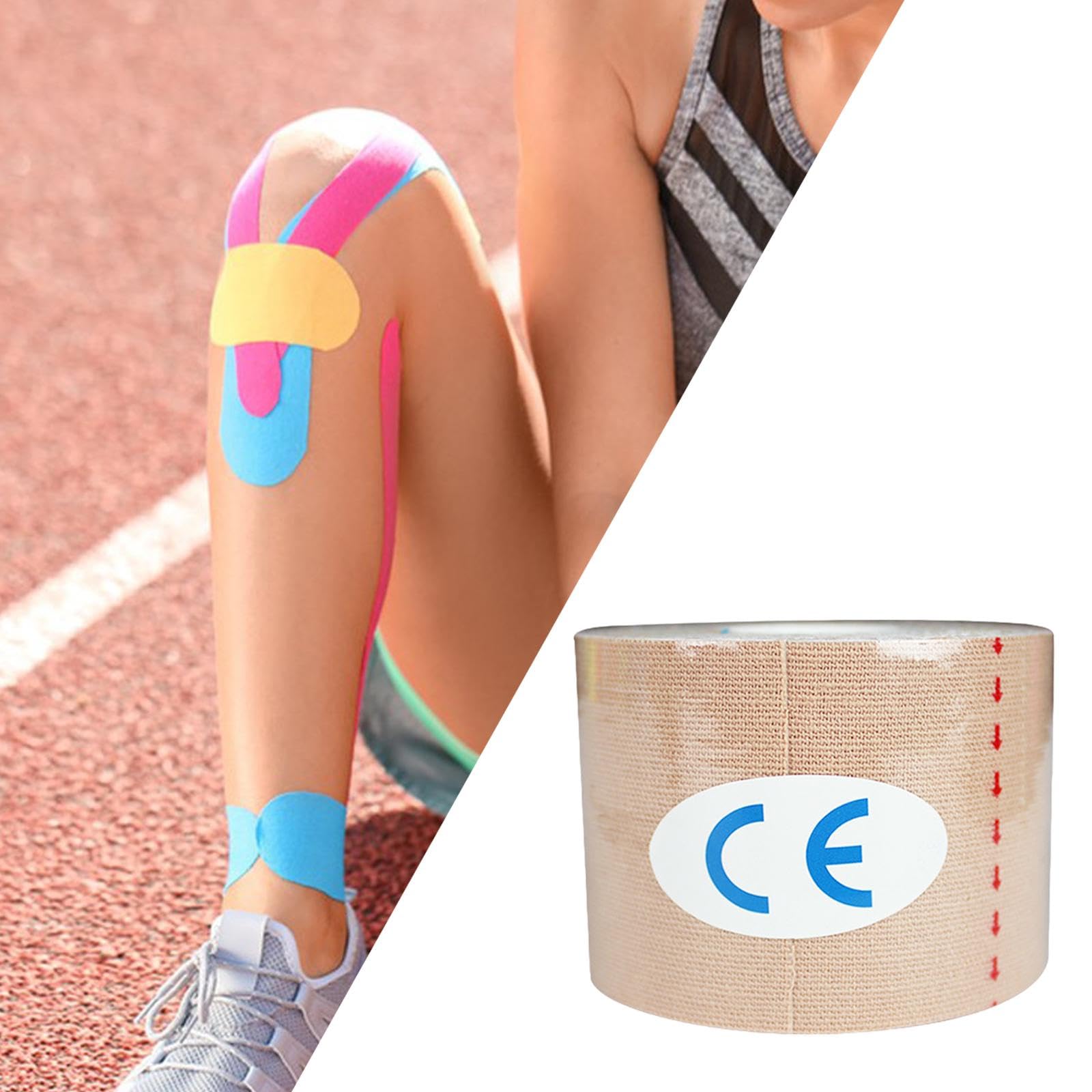 2 Piezas Cinta Deportiva Soporte Muscular Venda Elástica Autoadhesiva Enrollable Respirable Impermeable Sin Residuos Adecuada para Entrenamiento de Gi, 4 piezas