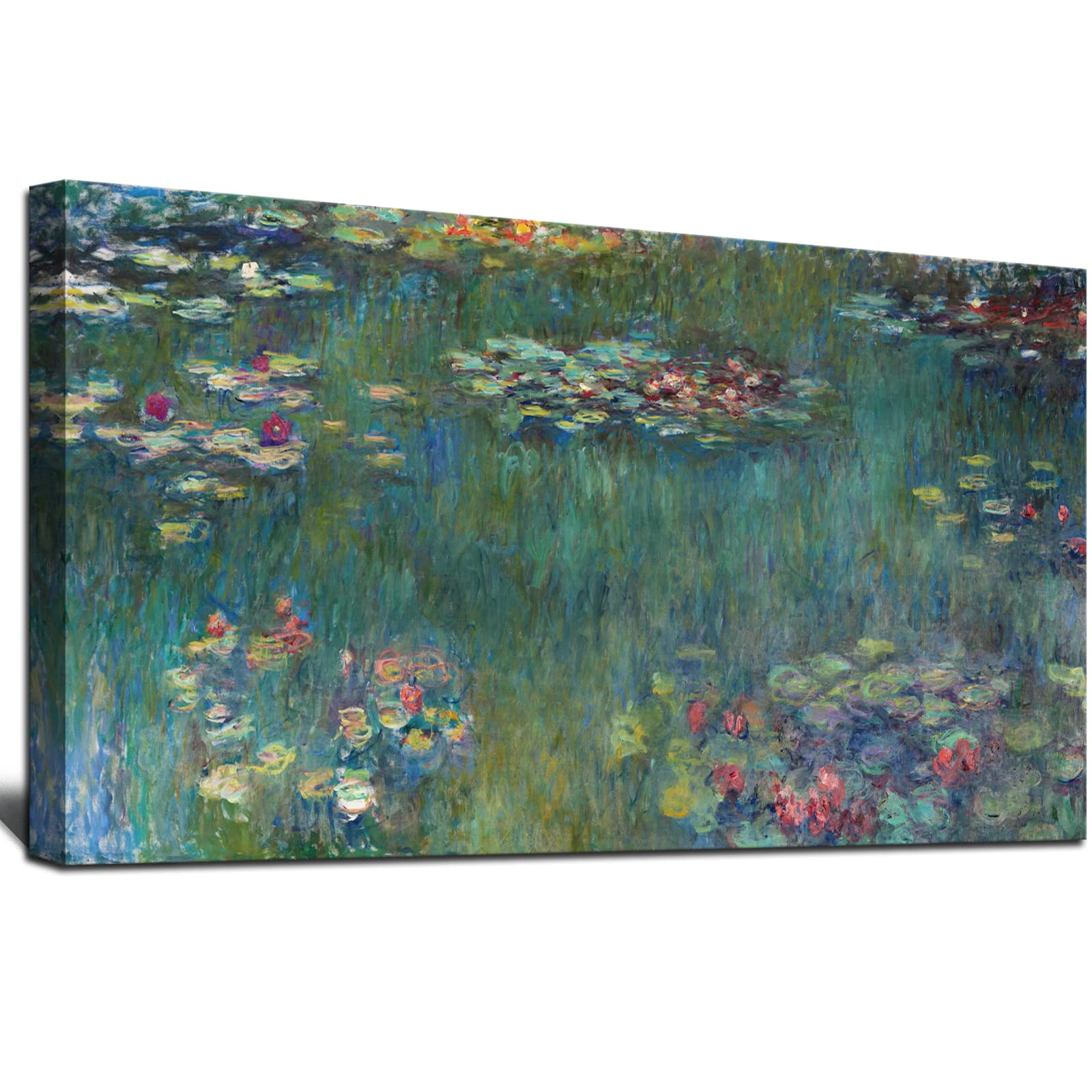 Amazon.com: Large Water Lilies by Claude Monet Canvas Wall Art Famous ...