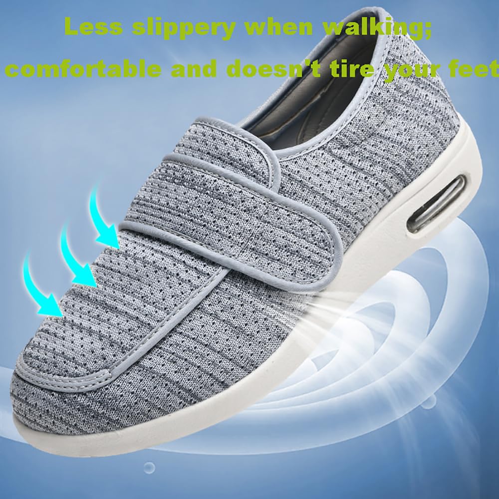 Zapatos para Diabéticos Zapatos Ortopédicos Ajustables Zapatos para Caminar De Ajuste Extra Ancho Zapatillas Ortopédicas Zapatos Antideslizantes Fáciles De Poner Zapatos Transpirables