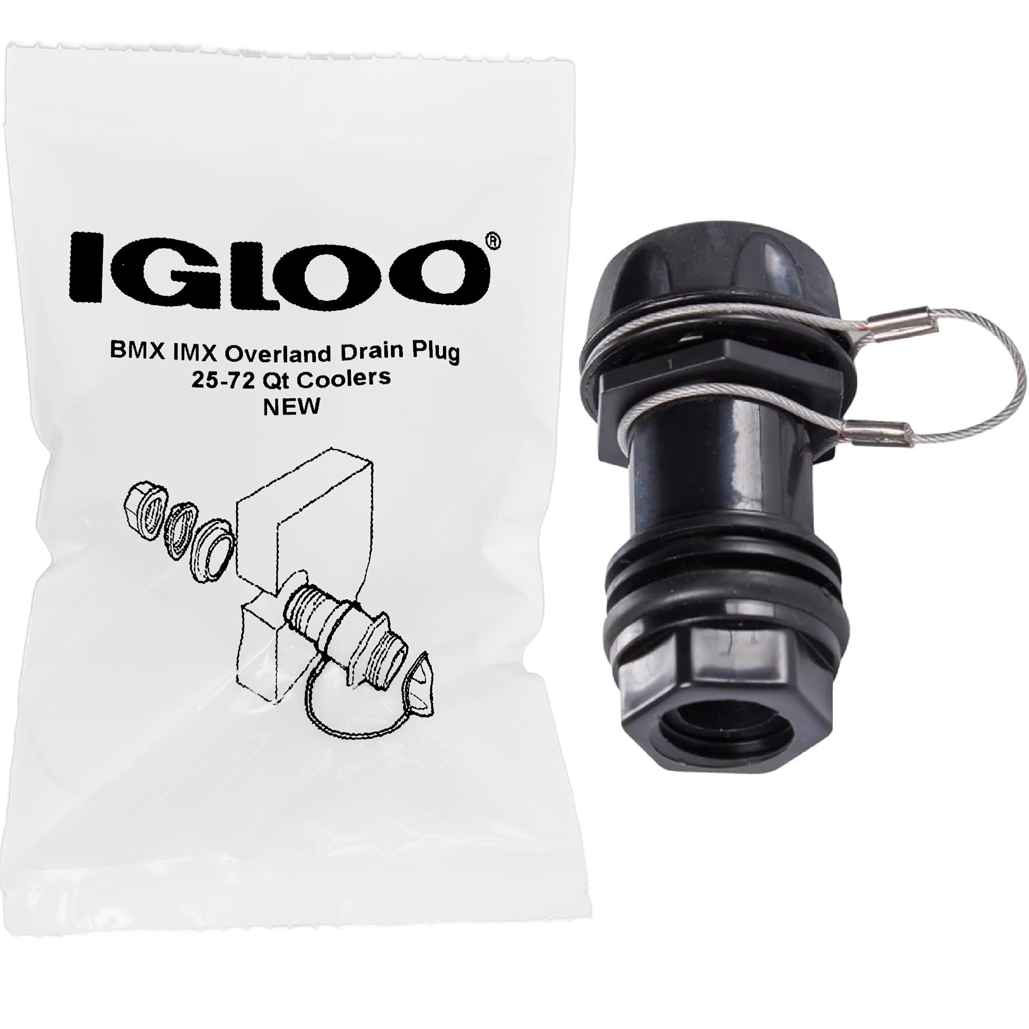 Igloo Drain Plug for BMX, Overland, and IMX 25-72 Qt Coolers